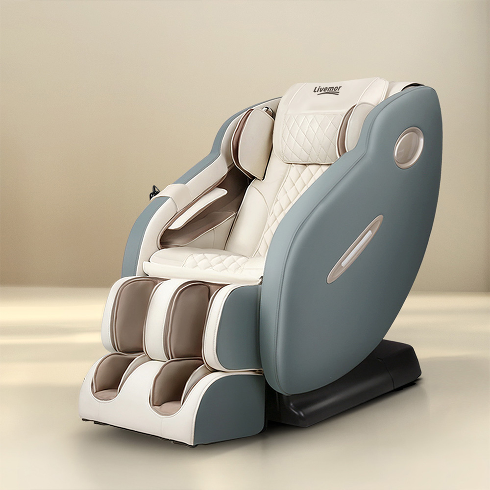 Livemor Massage Chair Electric Recliner Massager Grey Ozeni - Image 8