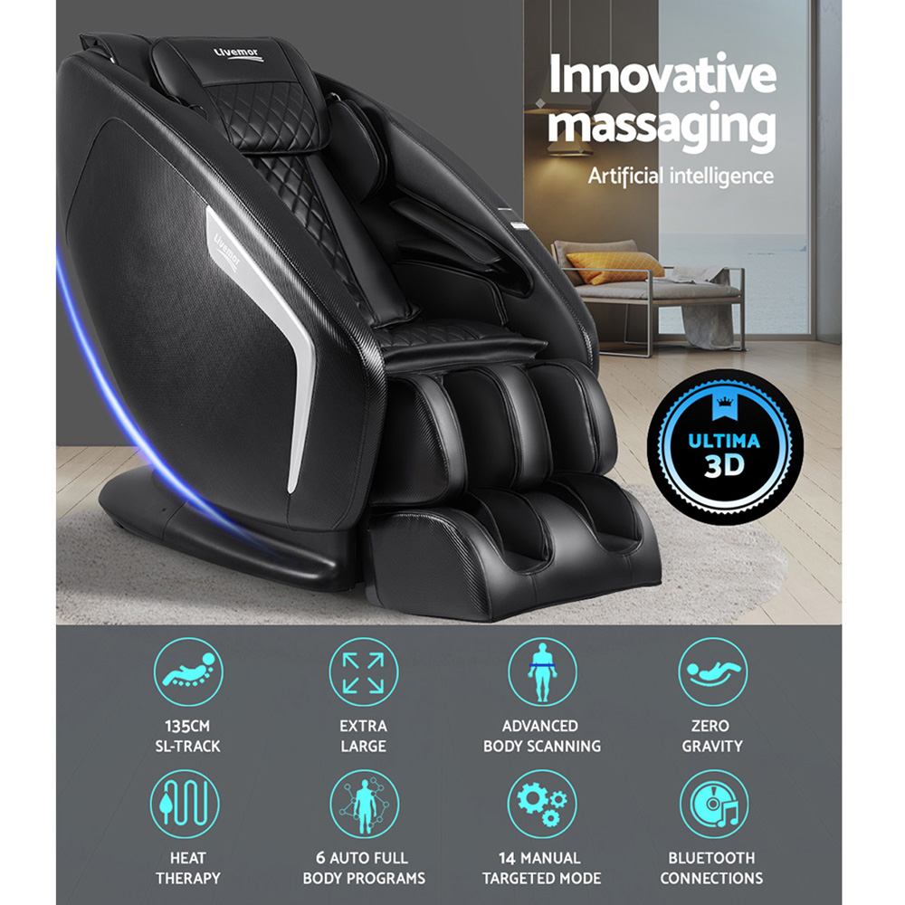 Livemor 3D Massage Chair Electric Recliner Massager Delmue - Image 4