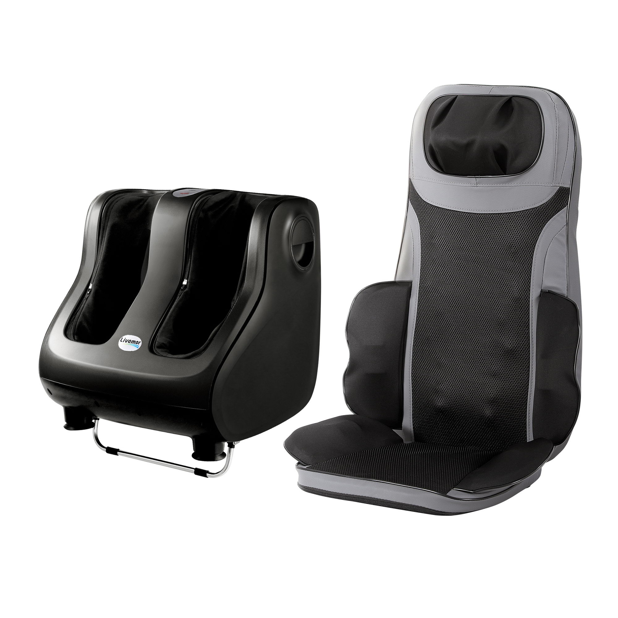 Livemor Full Back Massage Seat Cushion Heating With 360° Foot Massagers - Image 2