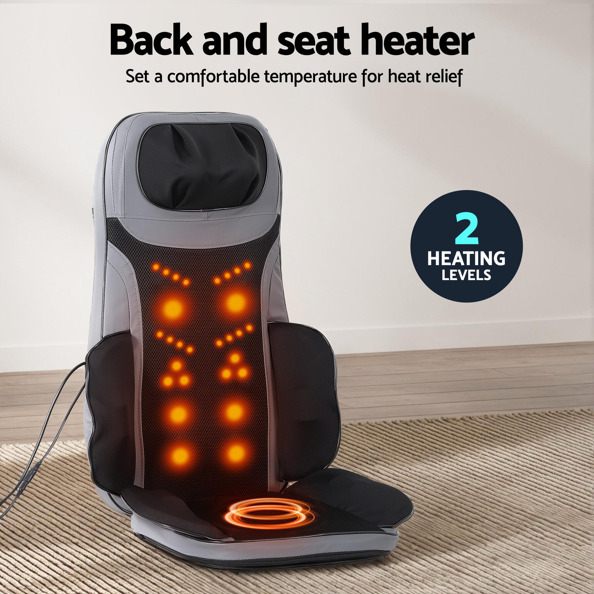 Livemor Full Back Massage Seat Cushion Heating With 360° Foot Massagers - Image 6