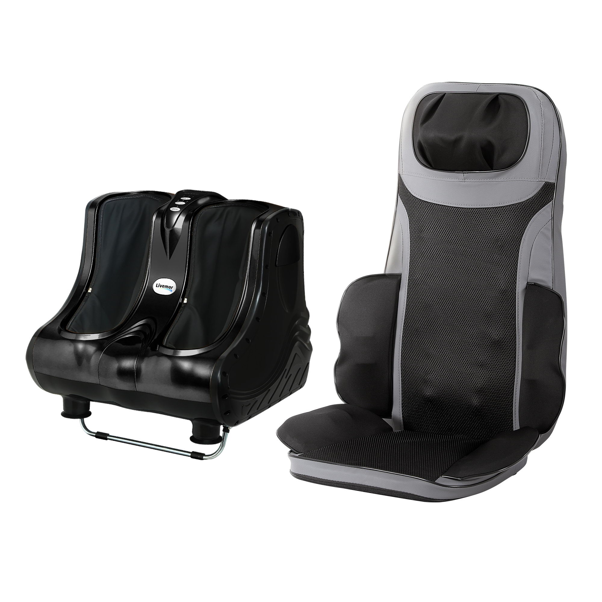 Livemor Massage Cushion Heating Massage Seats With Calf Foot Massager - Image 2