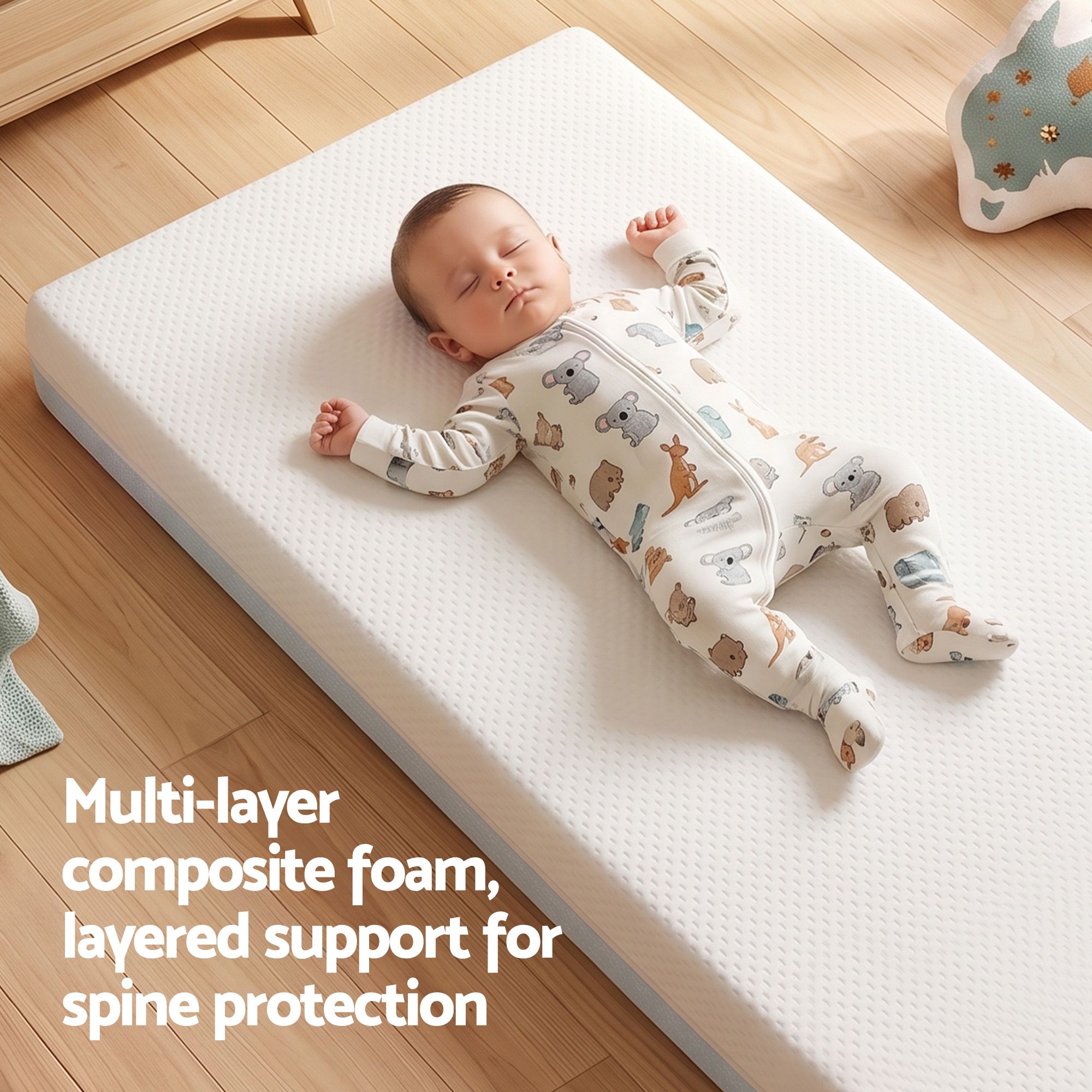 Giselle Bedding 15cm Cot Mattress, 38D Gel Memory Foam Cover - Image 2