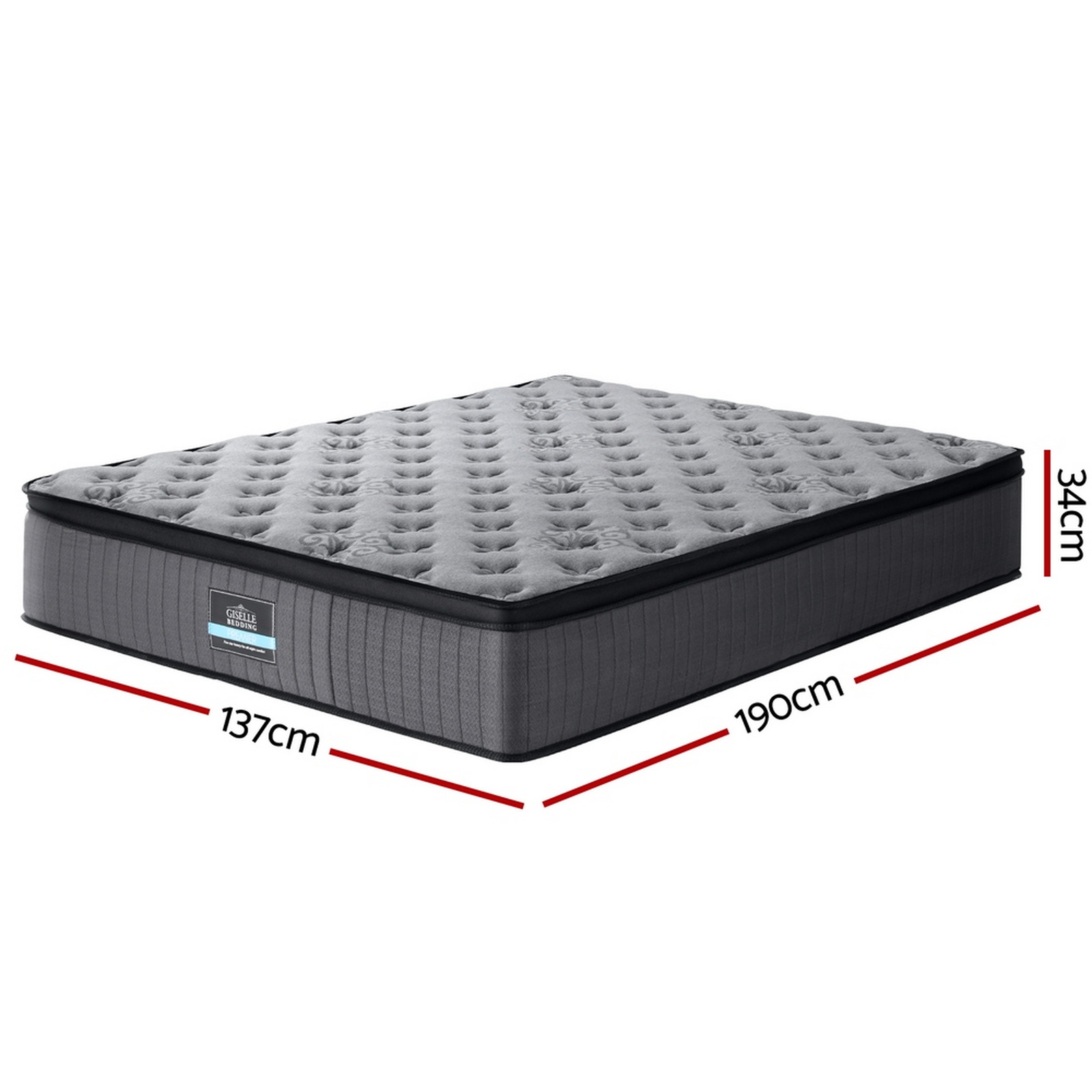 Bed Mattress Giselle 34cm Double - Image 2