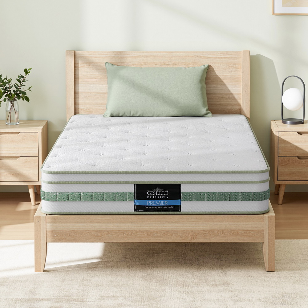 20cm Giselle Mattress Single Green Tea Mattresses - Image 1