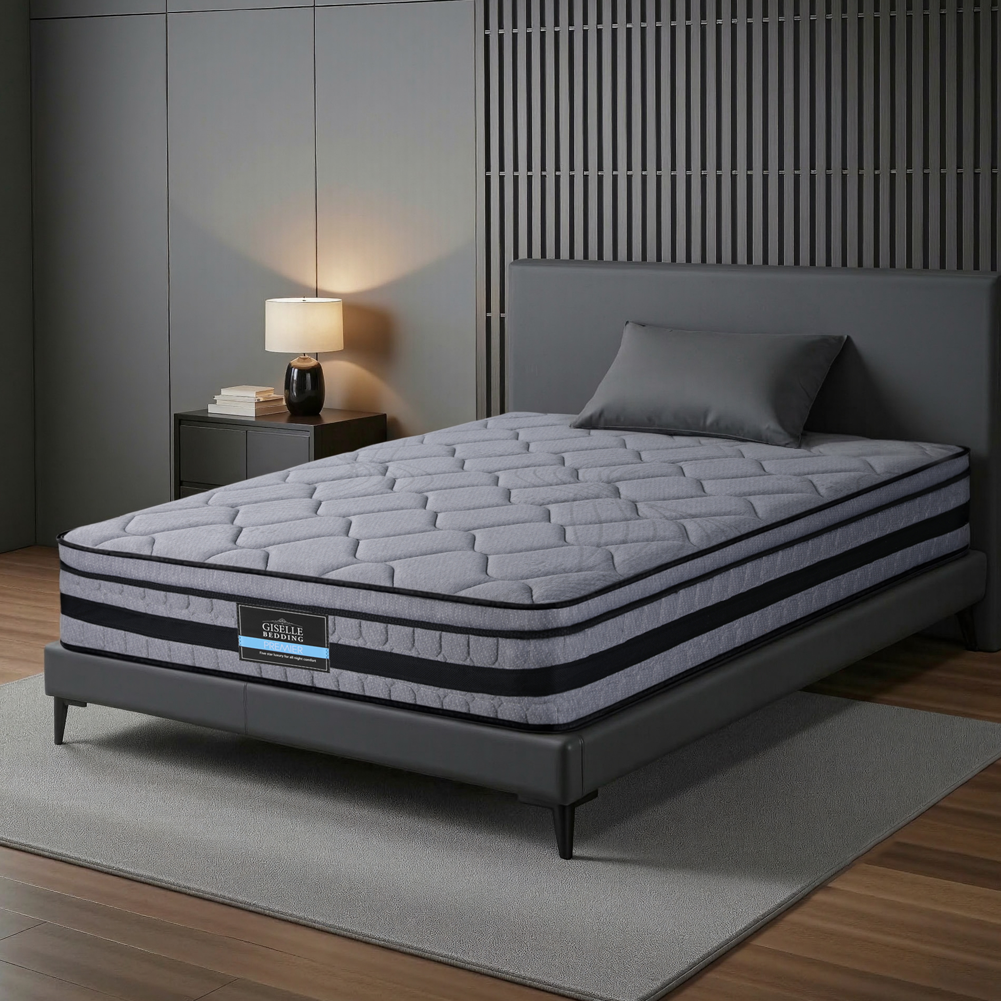 Giselle Bedding 34cm King Single Mattress Hybrid, Pocket Spring Bed Mattress - Image 1