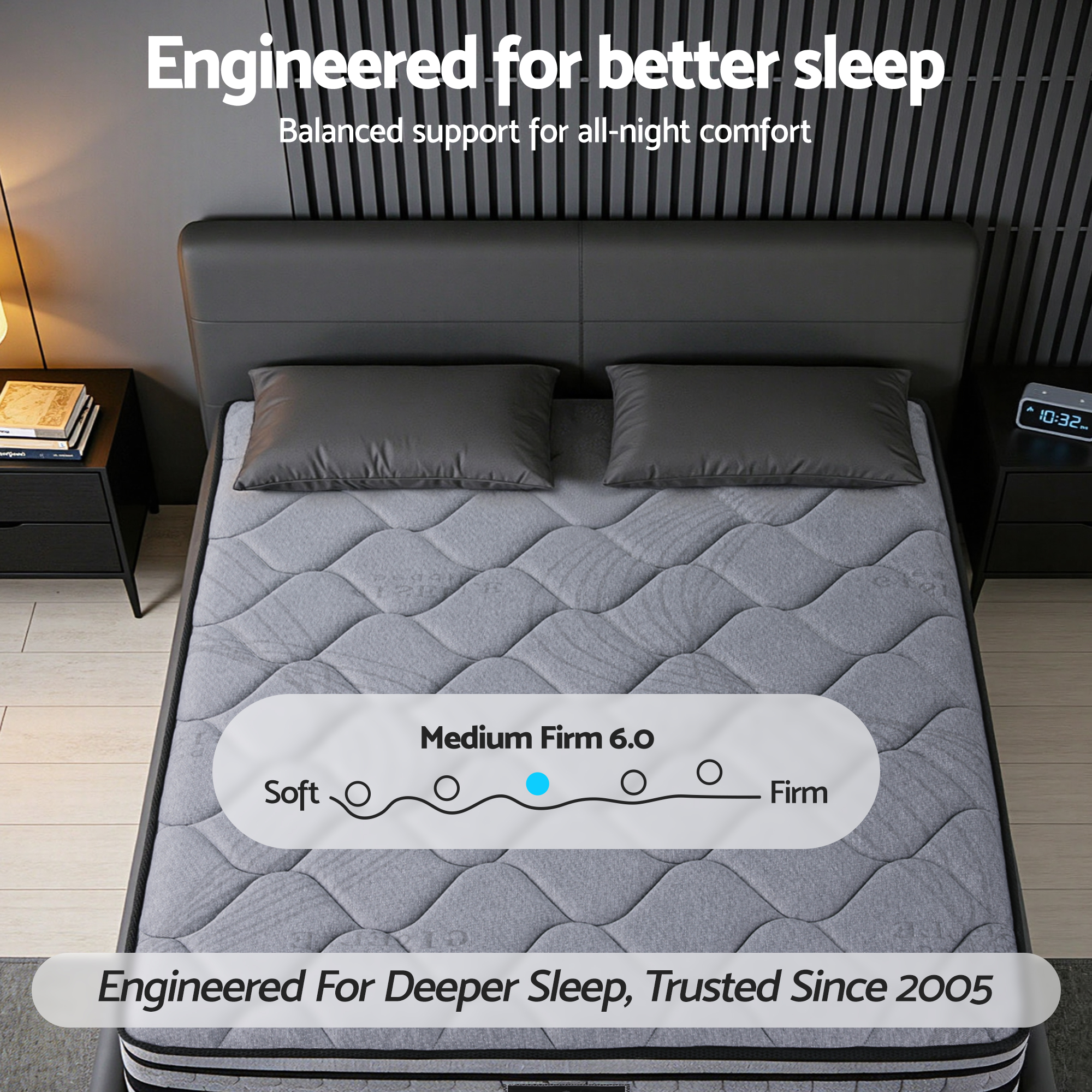 Giselle Bedding 34cm Queen Mattress Hybrid, Pocket Spring Bed Mattress - Image 6