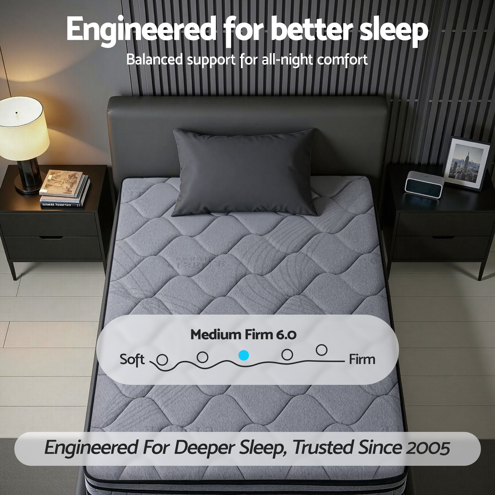 Giselle Bedding 34cm Single Mattress Hybrid, Pocket Spring Bed Mattress - Image 6