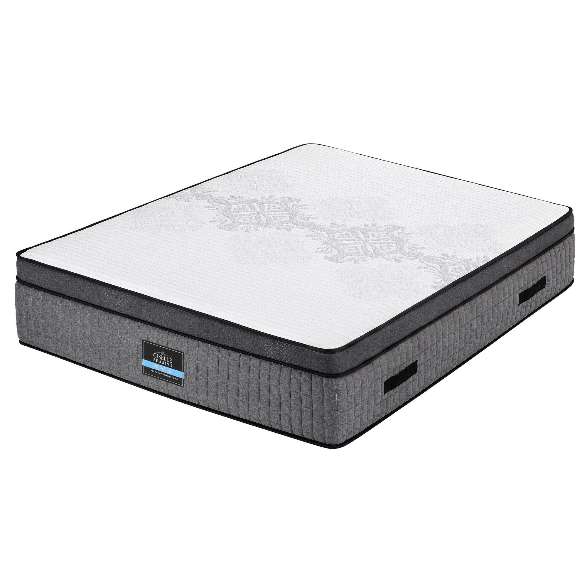 Giselle Bedding Queen Mattress 37cm 4-in-1 Adjustable Firmness Cooling Gel Memory Foam Dual-Zone Flippable for Couples - Image 1
