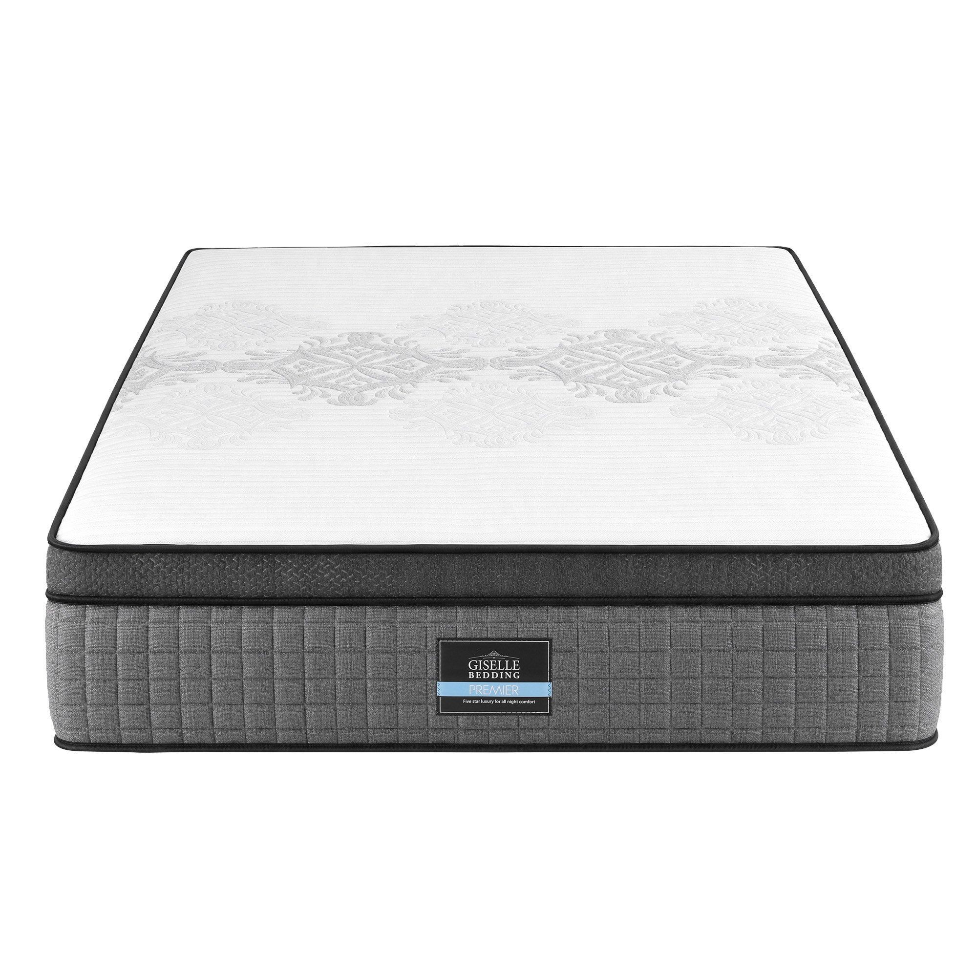 Giselle Bedding Queen Mattress 37cm 4-in-1 Adjustable Firmness Cooling Gel Memory Foam Dual-Zone Flippable for Couples - Image 3