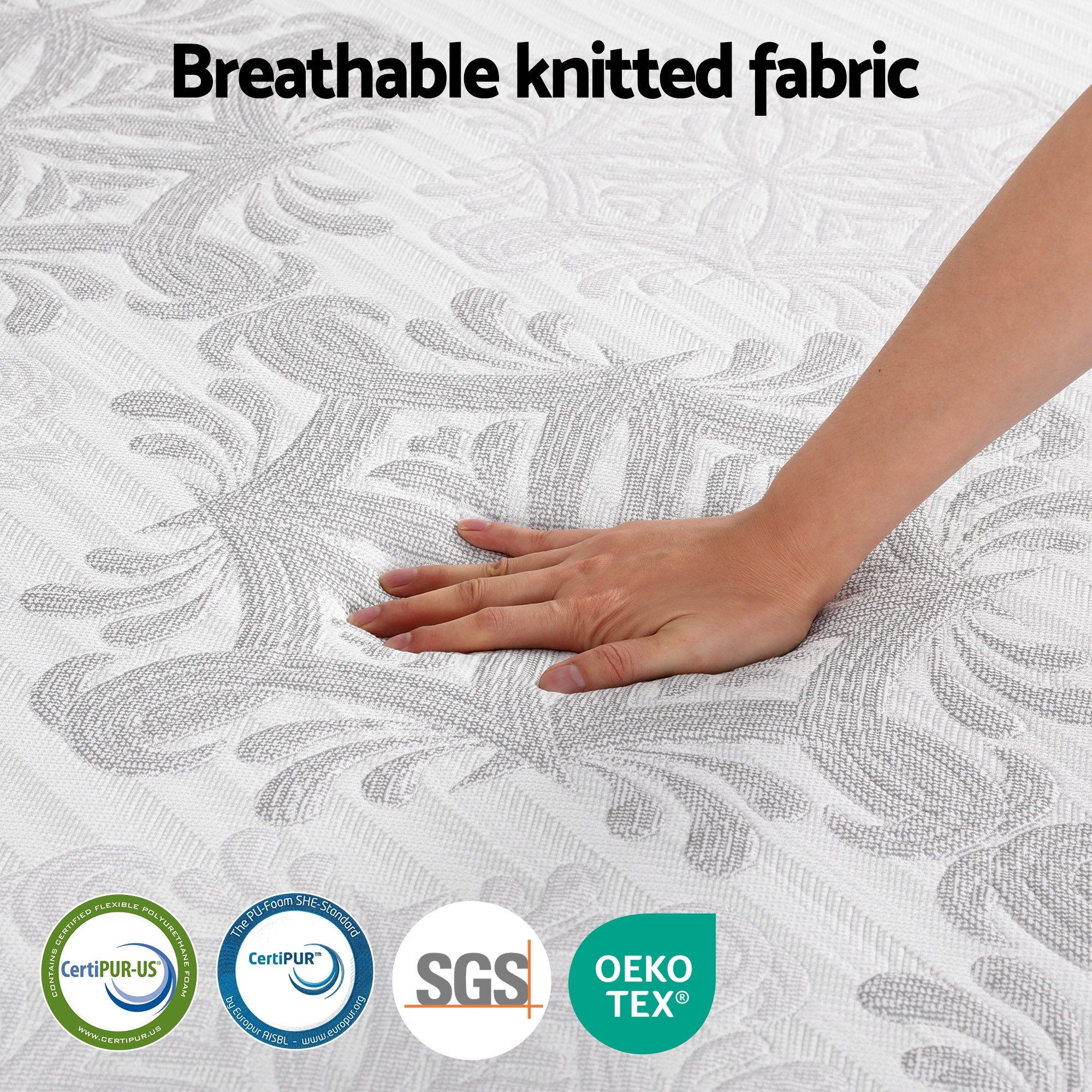 Giselle Bedding Queen Mattress 37cm 4-in-1 Adjustable Firmness Cooling Gel Memory Foam Dual-Zone Flippable for Couples - Image 8