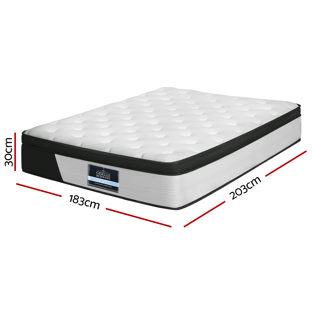 Giselle Bedding 30cm Mattress Euro Top King - Image 2