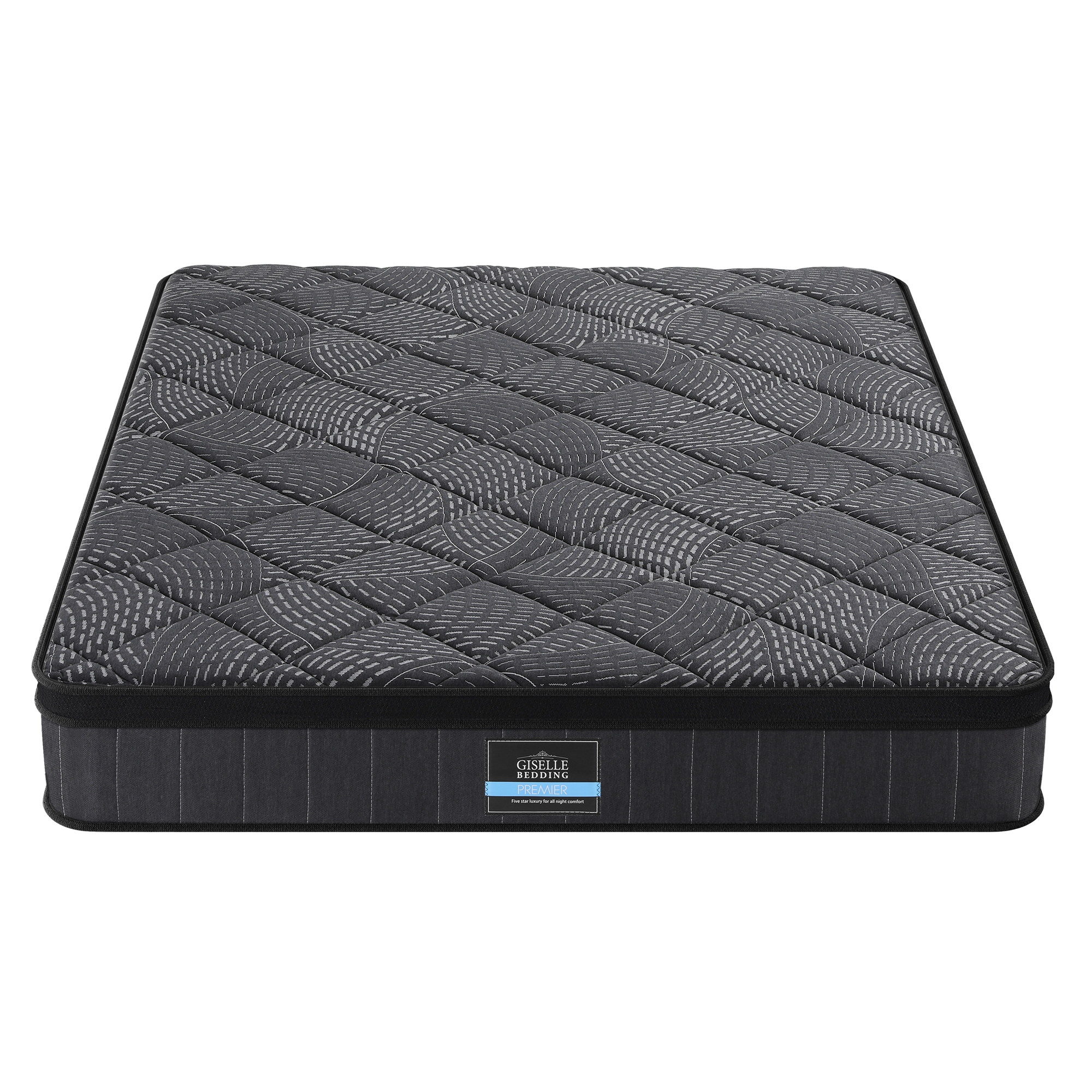 Giselle Bedding Double Mattress 25cm Pocket Spring Latex Euro Top Medium Firm Bed - Image 2