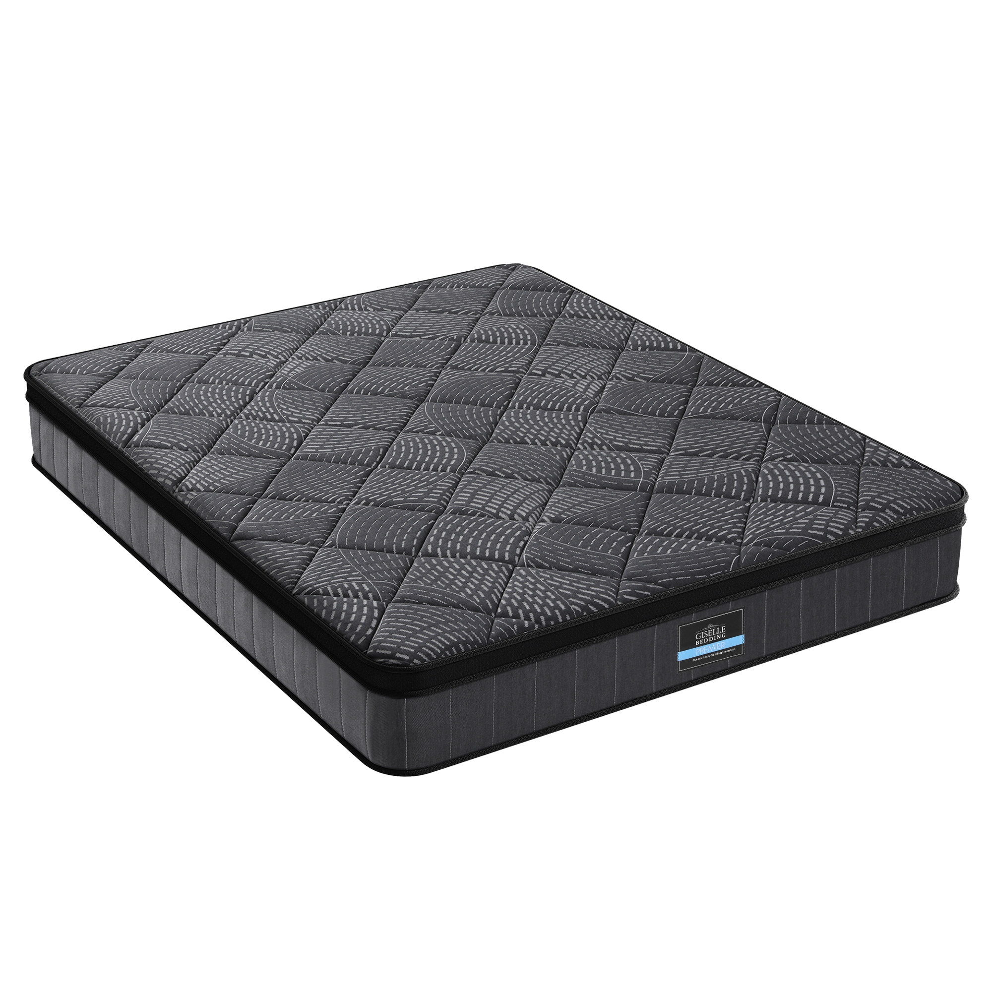 Giselle Bedding King Mattress 25cm Pocket Spring Latex Euro Top Medium Firm Bed - Image 4