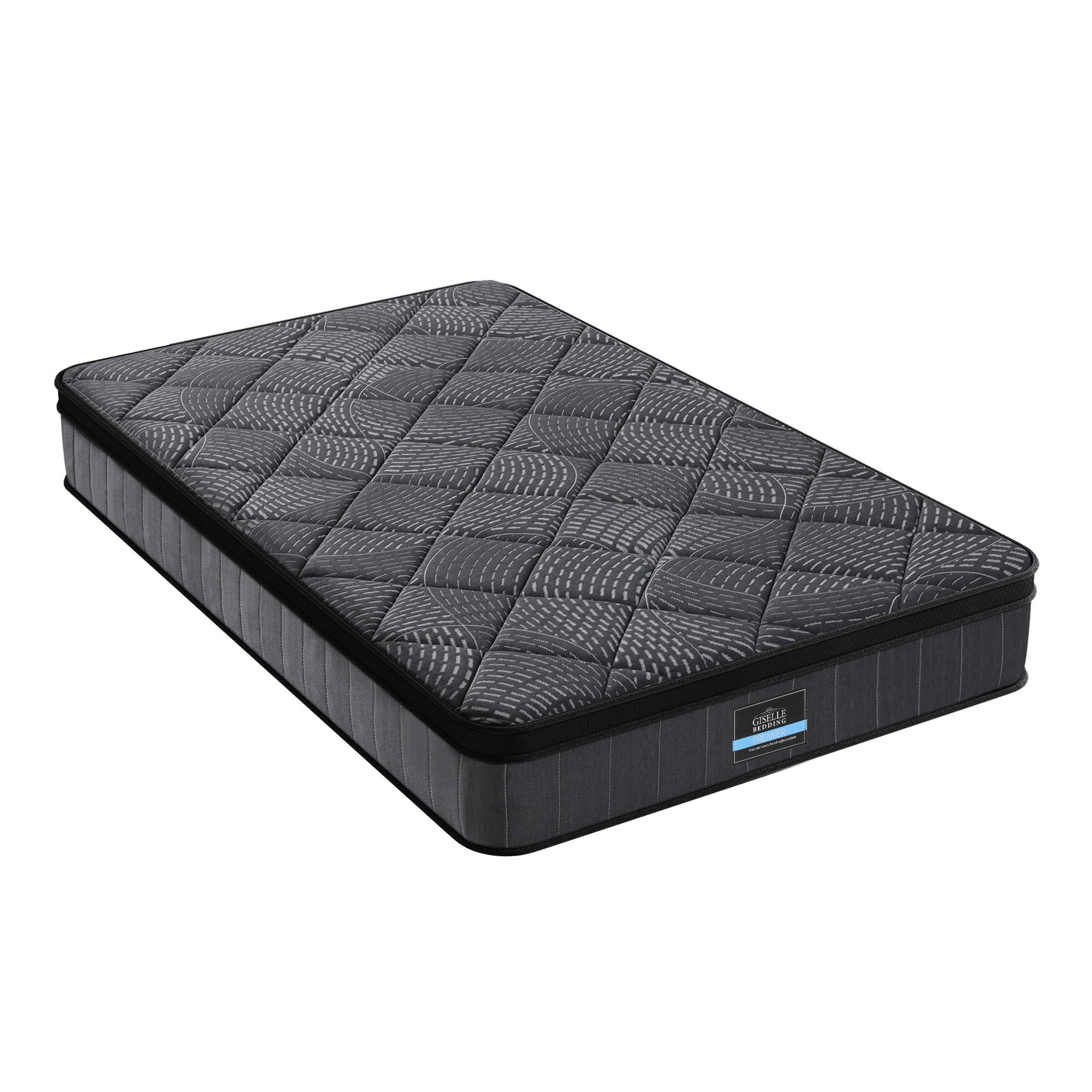 Giselle Bedding King Single Mattress 25cm Pocket Spring Latex Euro Top Medium Firm Bed - Image 4