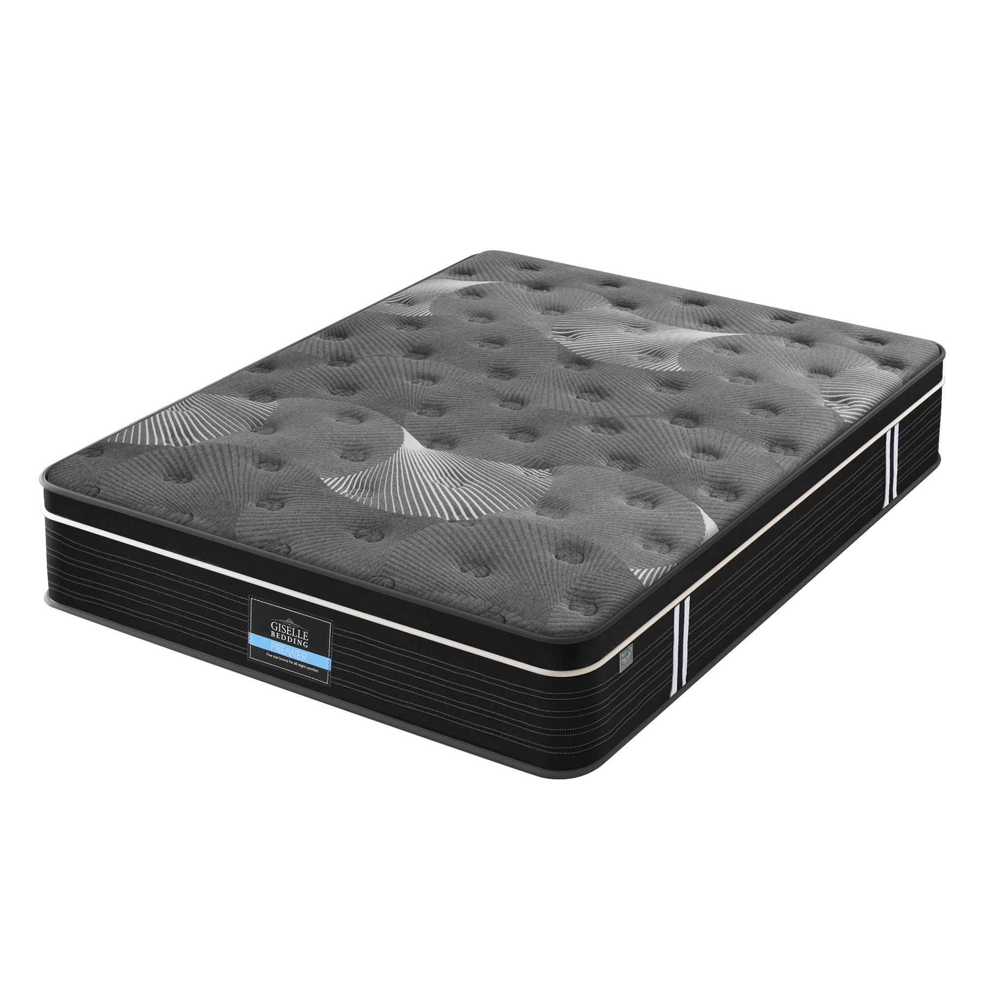Giselle Bedding Queen Mattress 35cm Euro Top with Graphene Cooling Comfort Medium Firm - Image 2