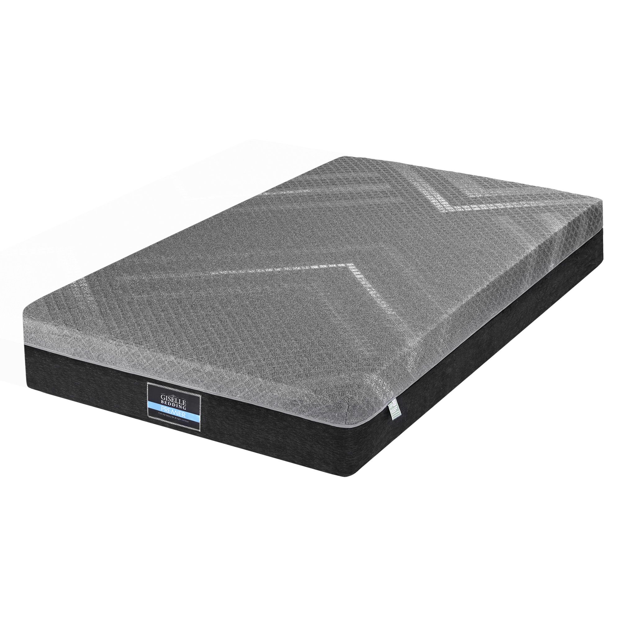 Giselle King Single Mattress 26cm Firm Pocket Spring Dual Edge Support Dark Grey - Image 1