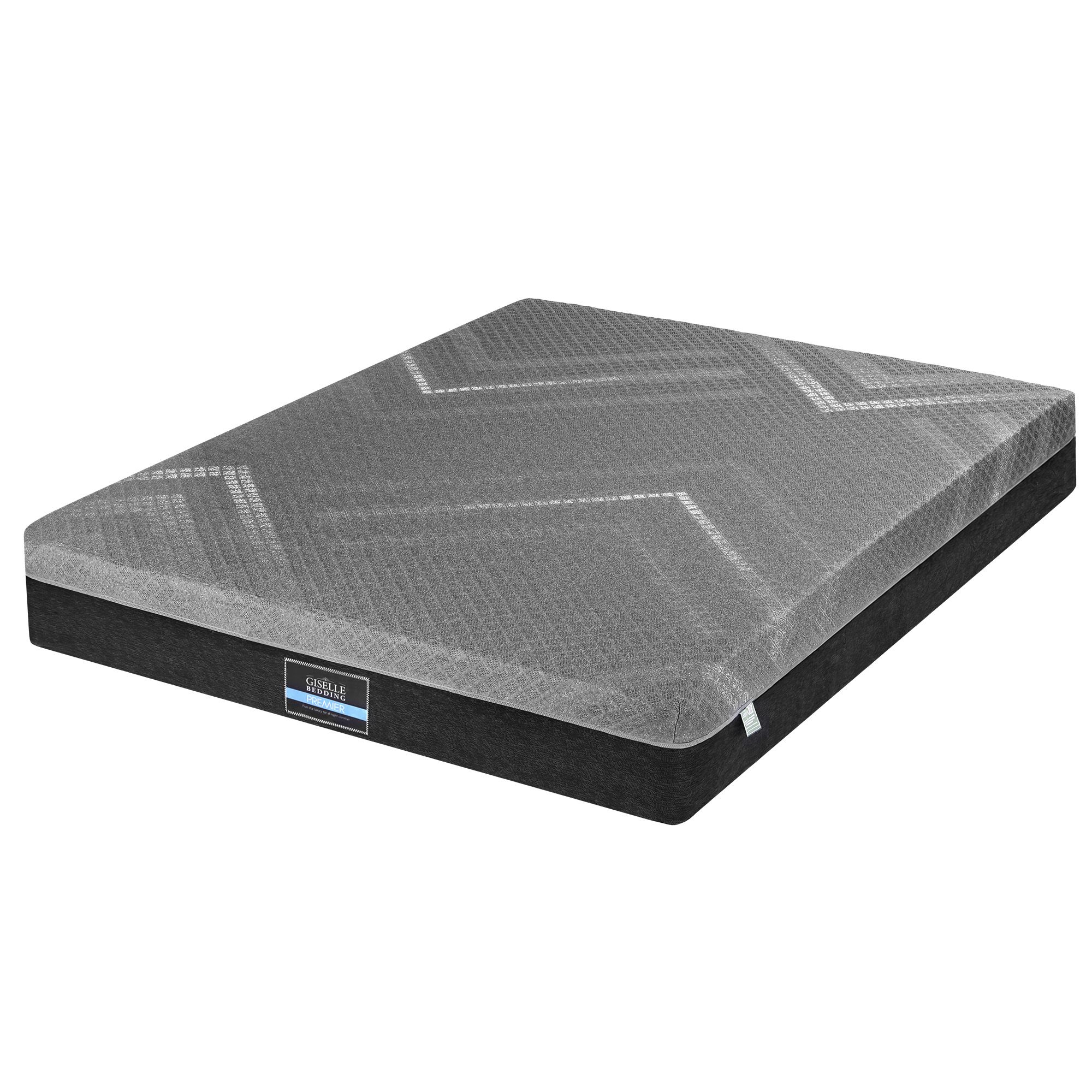 Giselle Queen Mattress 26cm Firm Pocket Spring Dual Edge Support Dark Grey - Image 1