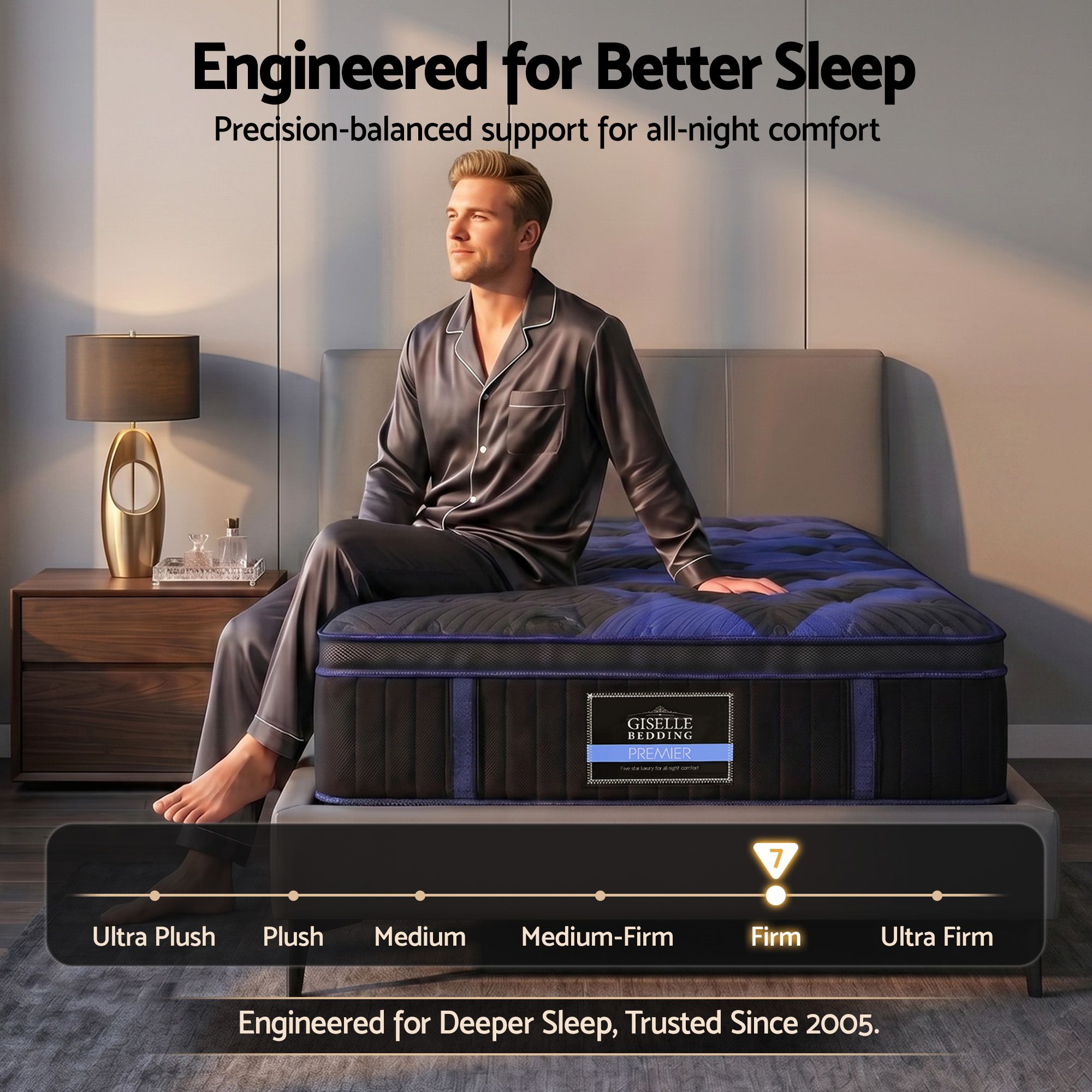Giselle 34cm King Single Hybrid Mattress with Cooling Gel Memory Foam and Edge Support - Image 4