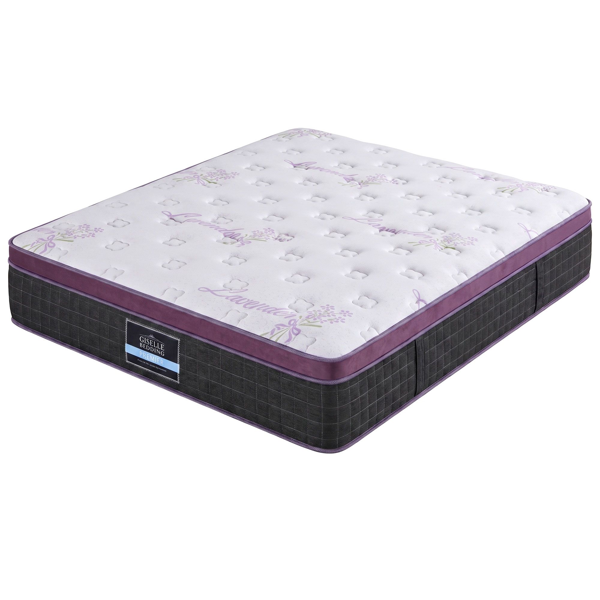 Giselle Double Euro Top Mattress Firm Pocket Spring Edge Support - Image 3