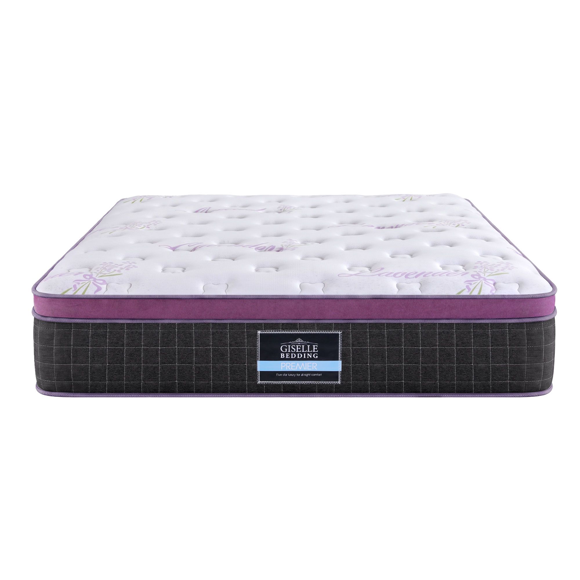 Giselle King Euro Top Mattress Firm Pocket Spring Edge Support - Image 1