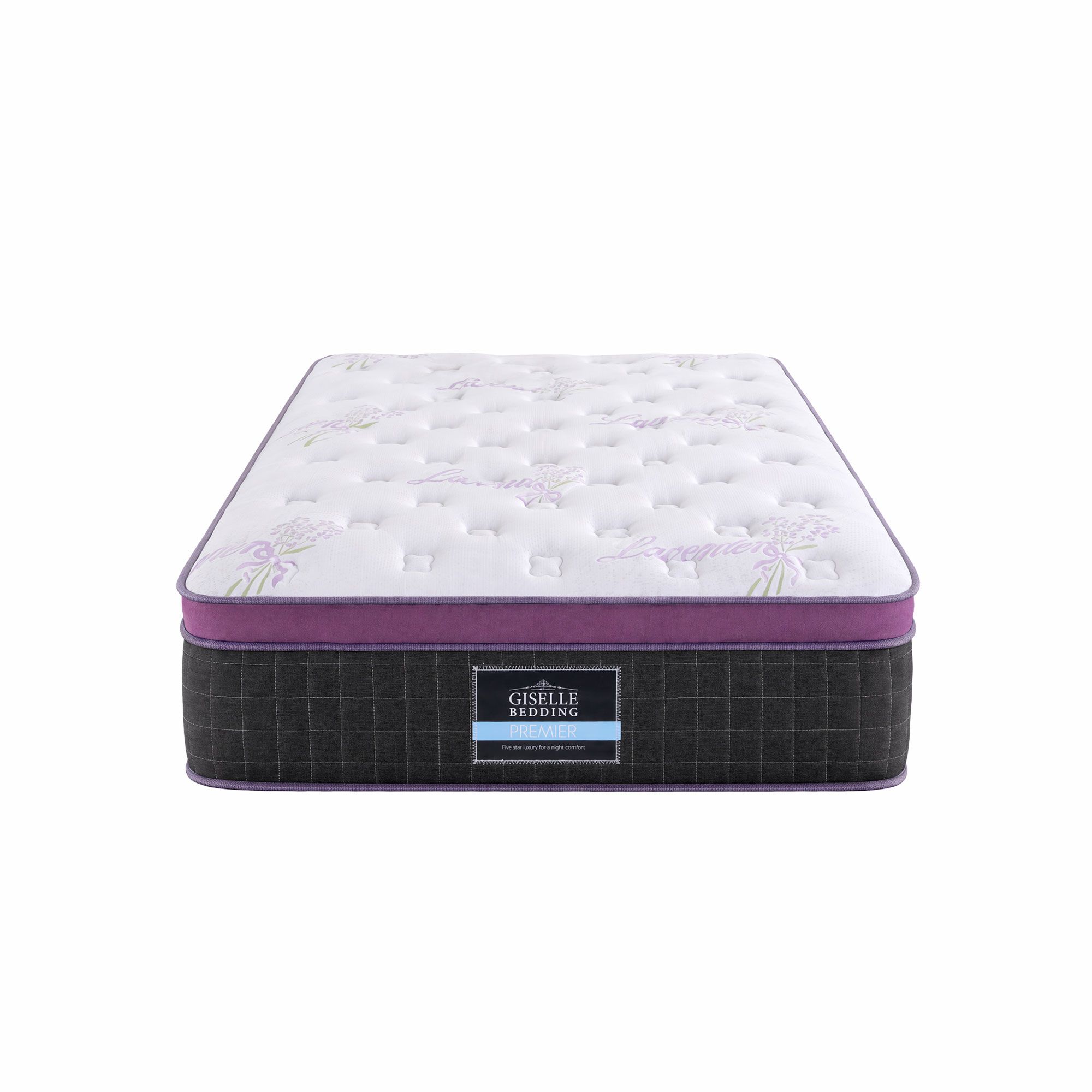 Giselle King Single Euro Top Mattress Firm Pocket Spring Edge Support - Image 1