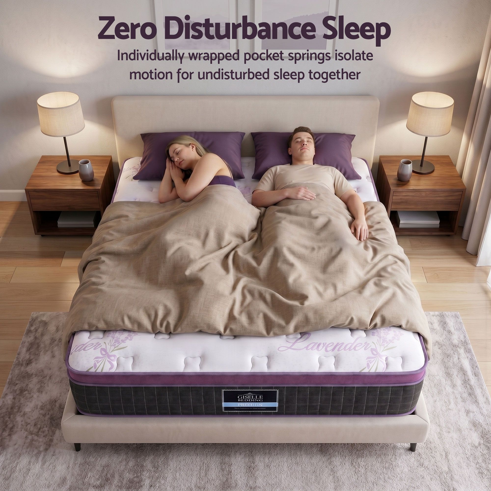 Giselle Queen Euro Top Mattress Firm Pocket Spring Edge Support - Image 8