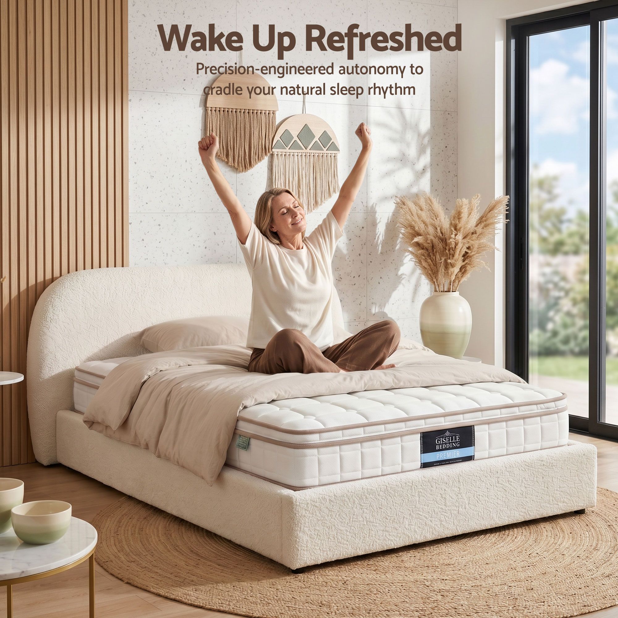 Giselle 20cm Firm King Single Mattress Pocket Spring for Bedroom or Guest Room - Image 8
