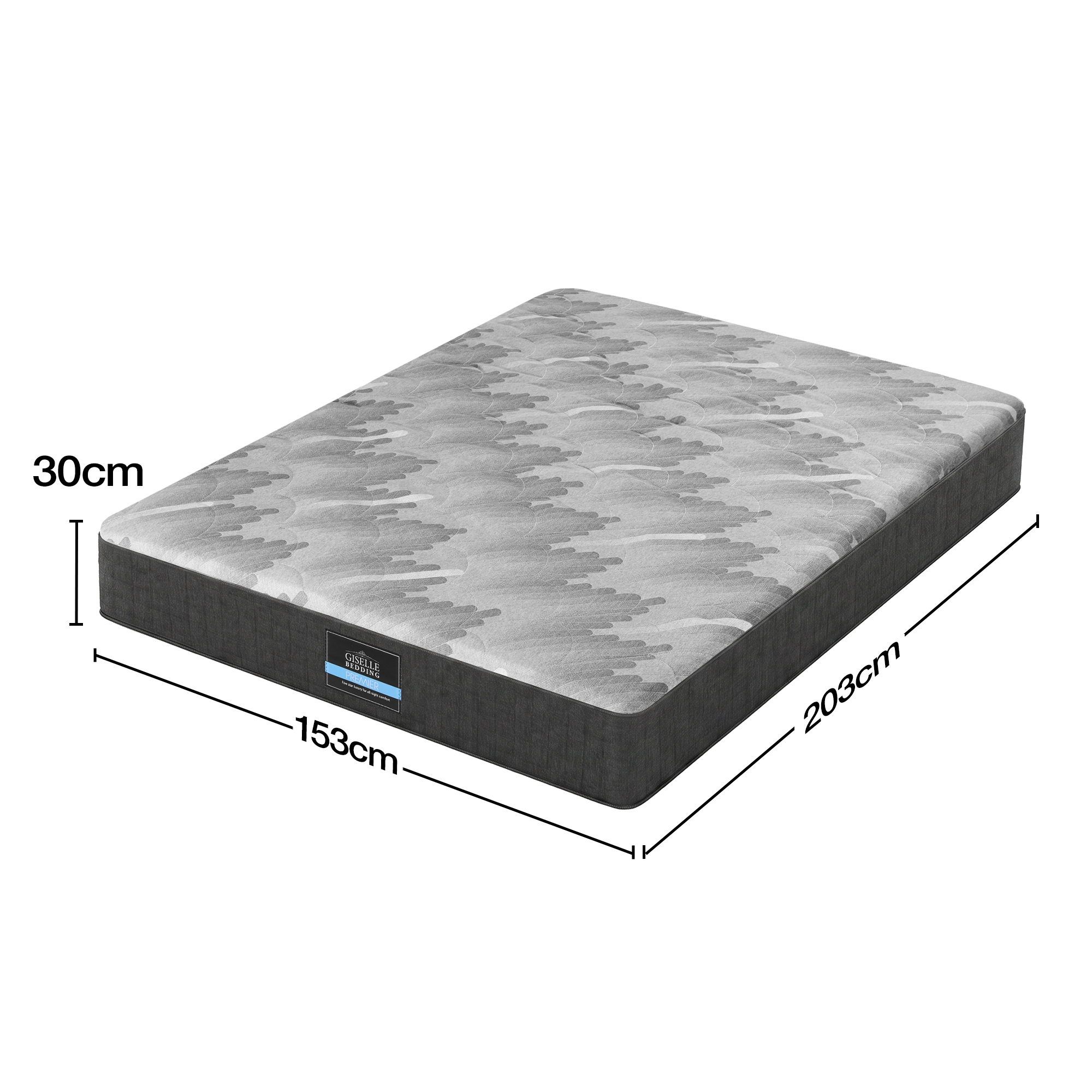 Giselle 30cm Queen Mattress with Edge Support and 5-Zone Comfort - Image 2