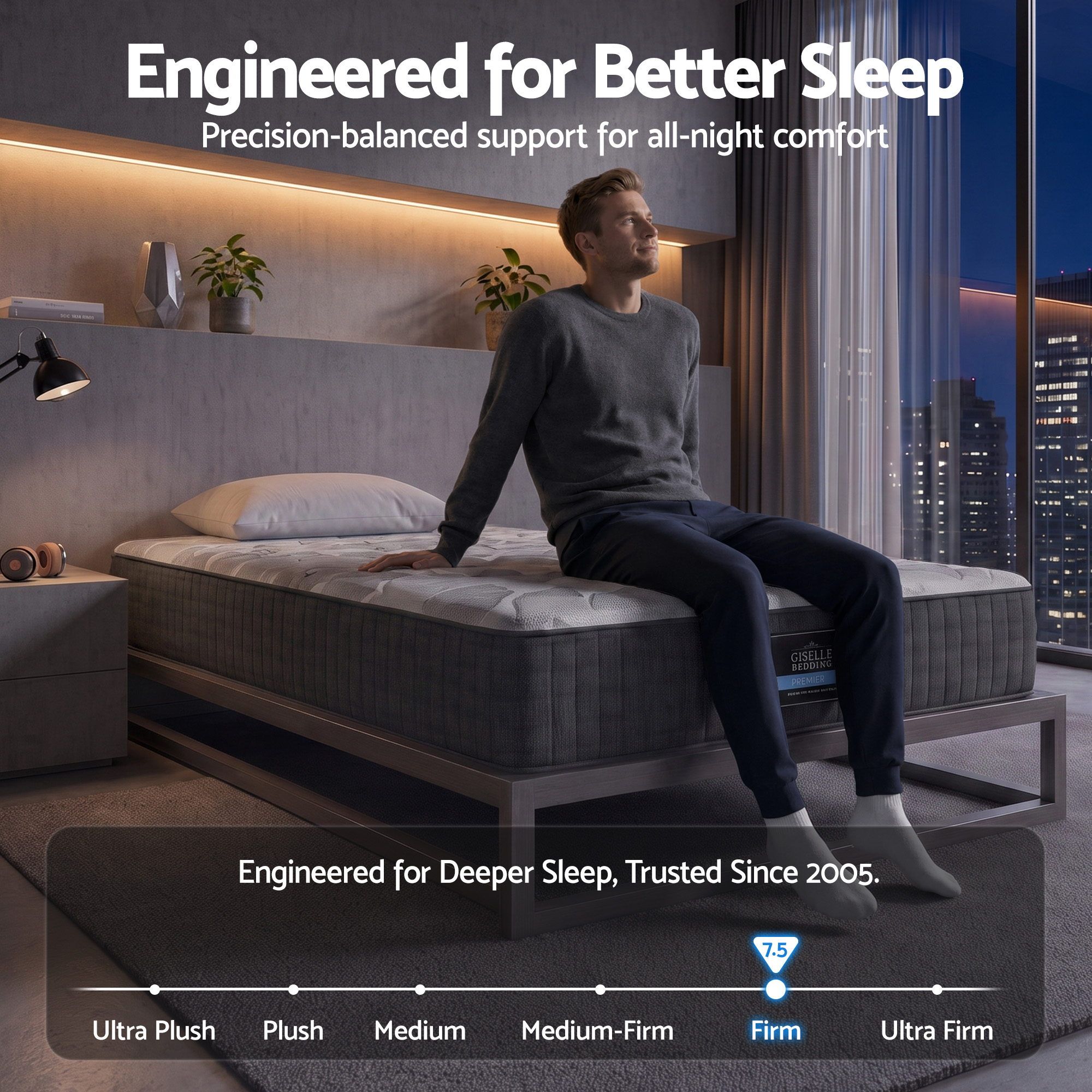 Giselle 30cm Single Mattress with Edge Support and 5-Zone Comfort - Image 4