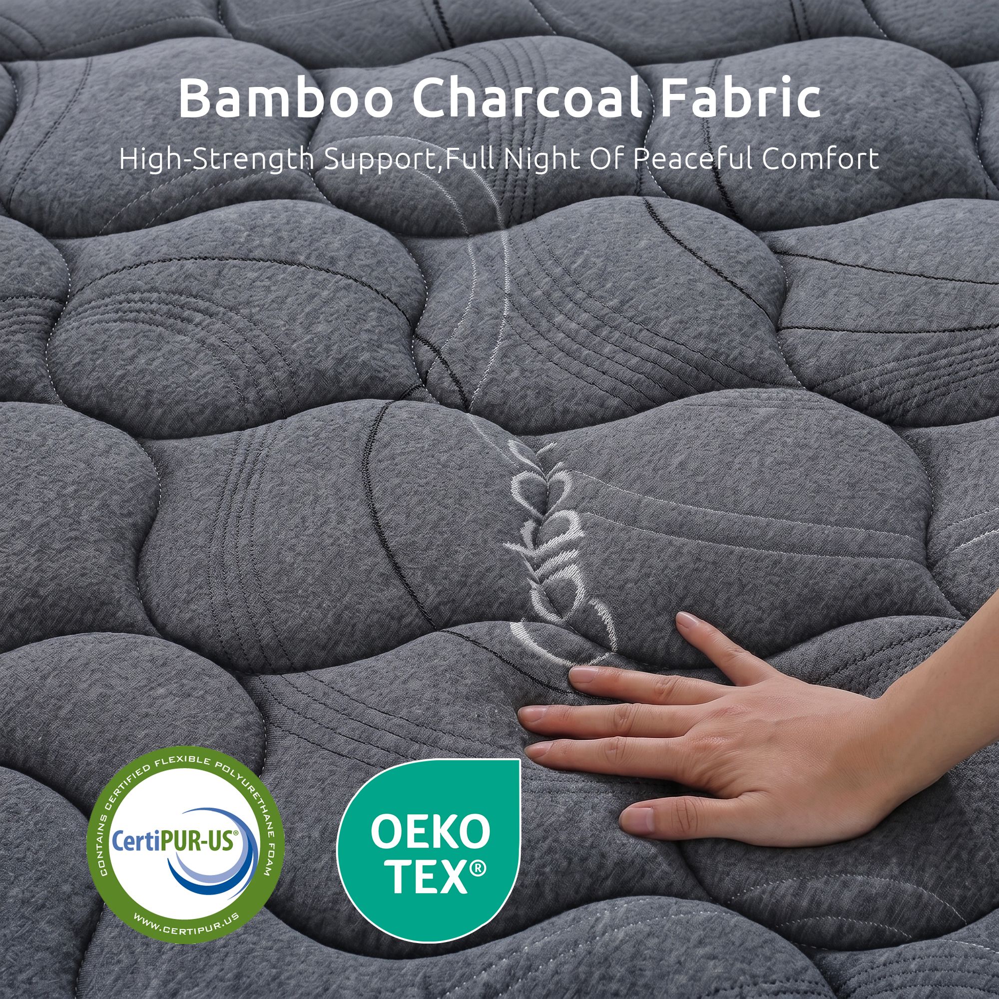 Levitex King Single Mattress 25 cm Hybrid Pocket Spring with 4cm Egg Crate Foam for Deep Sleep Bamboo Charcoal Fabric - Image 8