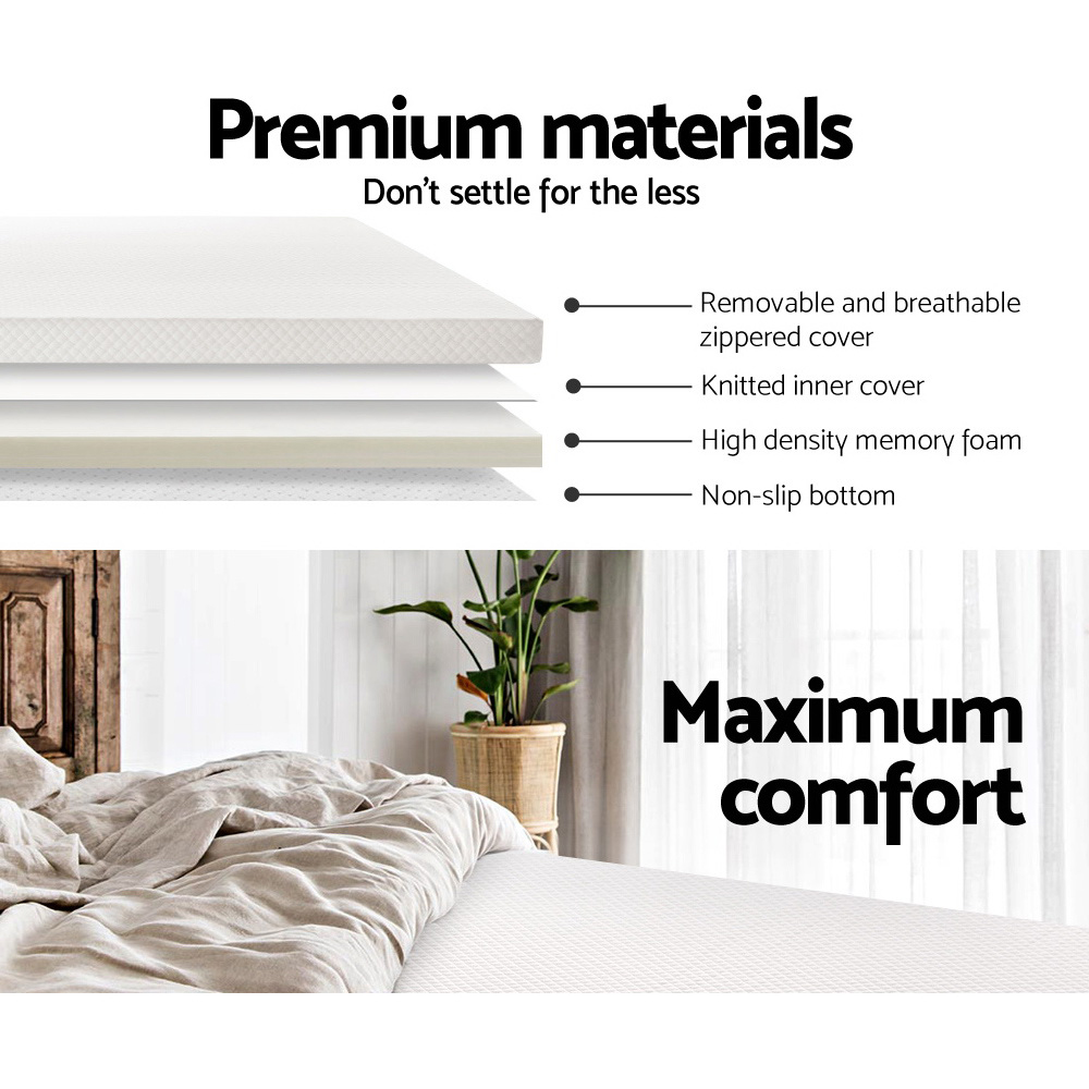 Giselle Bedding Memory Foam Mattress Topper 8cm Double - Image 5
