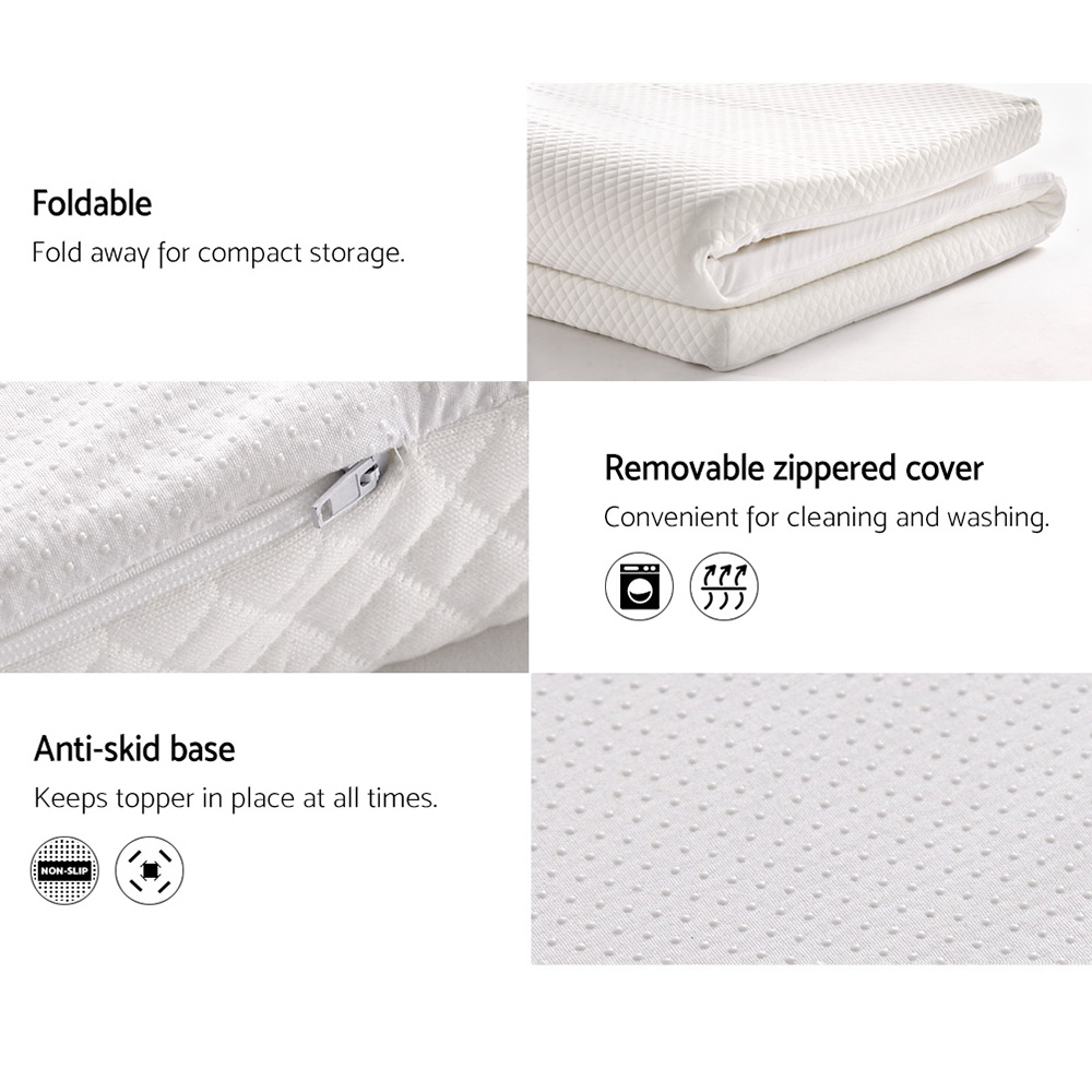 Giselle Bedding Memory Foam Mattress Topper 8cm Double - Image 6