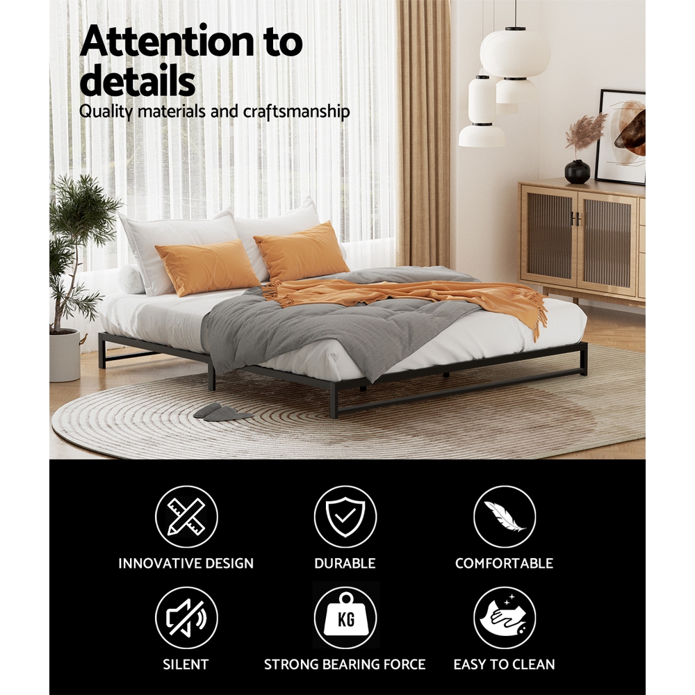 Artiss Bed Frame King Size Metal BERU - Image 5