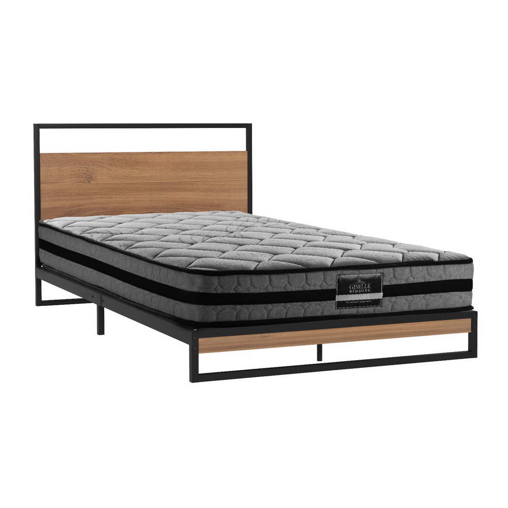 Artiss  Metal Bed Frame Single Size Beds Platform with Mattress - Image 1