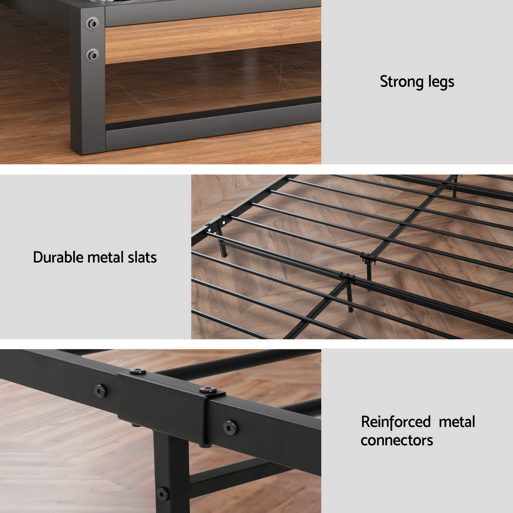 Artiss  Metal Bed Frame Single Size Beds Platform with Mattress - Image 6