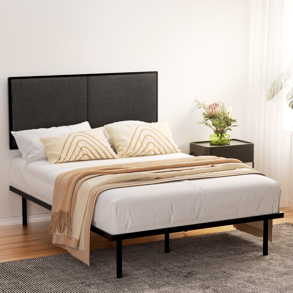 Artiss Bed Frame Double Size Metal Frame NOE - Image 1