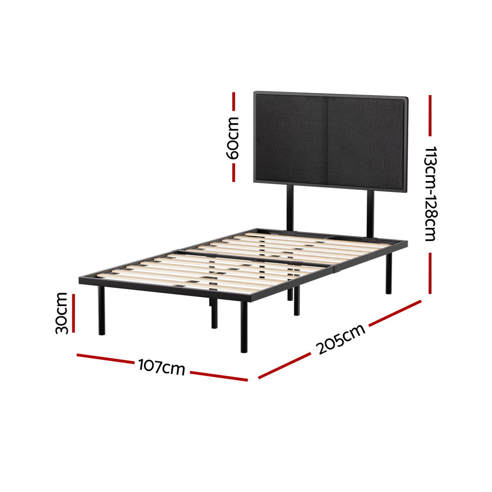 Artiss Bed Frame King Single Size Metal Frame NOE - Image 2