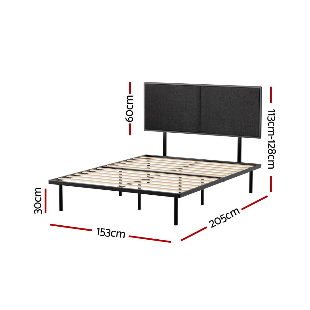 Artiss Bed Frame Queen Size Metal Frame NOE - Image 2