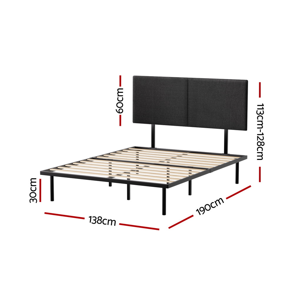 Artiss Bed Frame Double Size Metal Frame NOR - Image 2