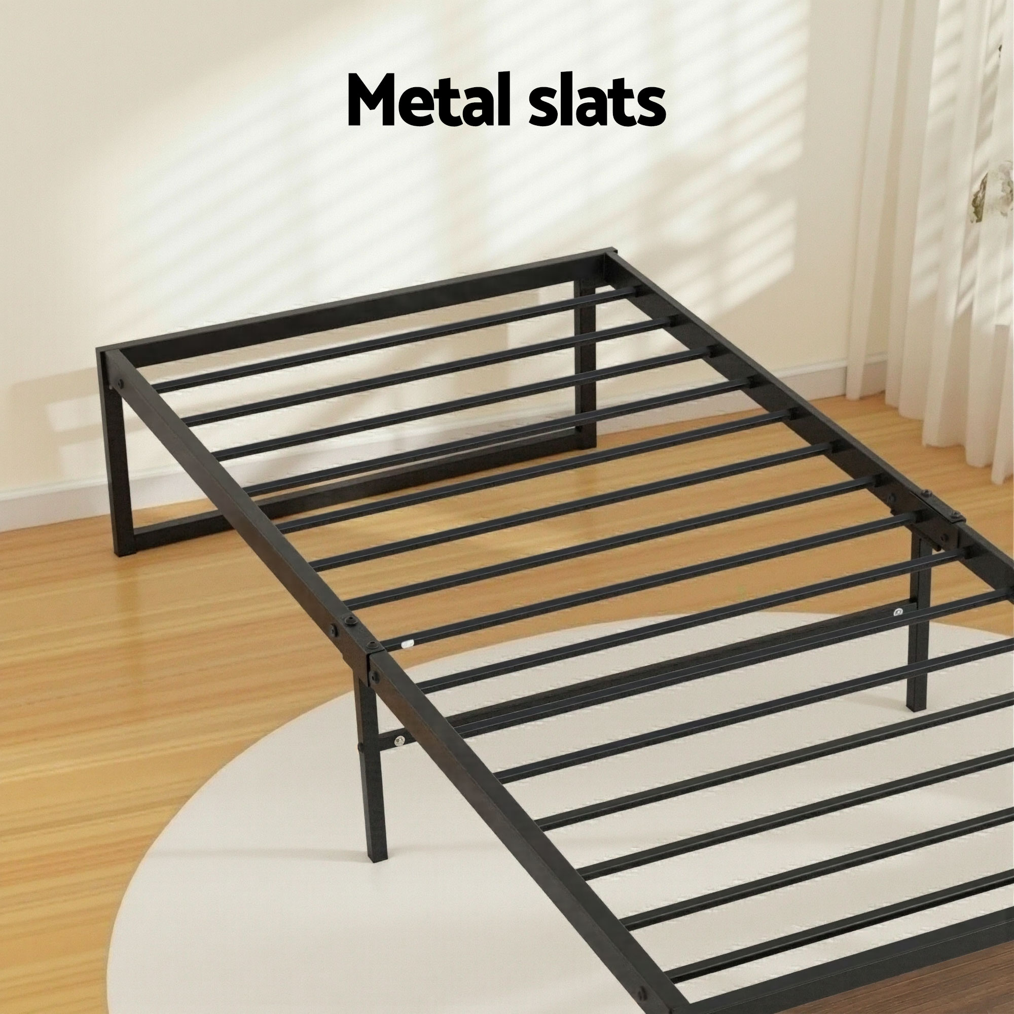 Artiss Bed Frame Metal Frame King Single Bed Base 2 Drawers OSLO - Image 5