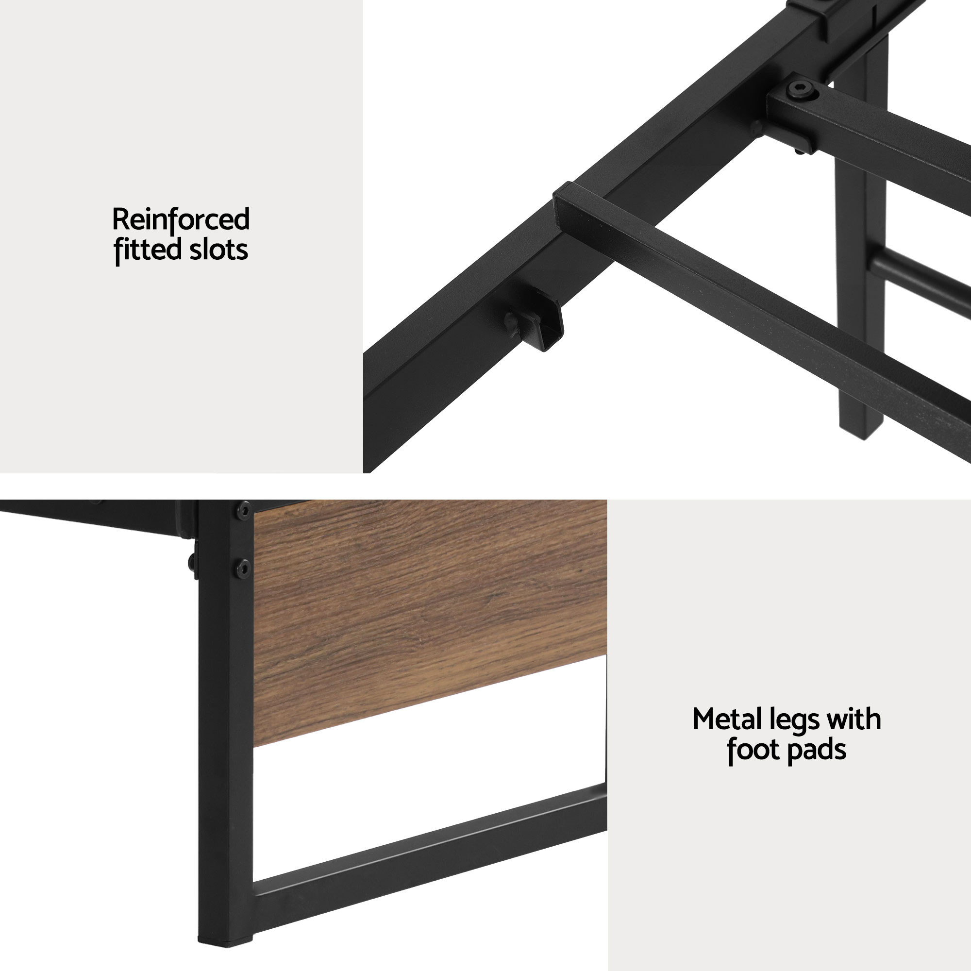 Artiss Bed Frame Metal Frame King Single Bed Base 2 Drawers OSLO - Image 6