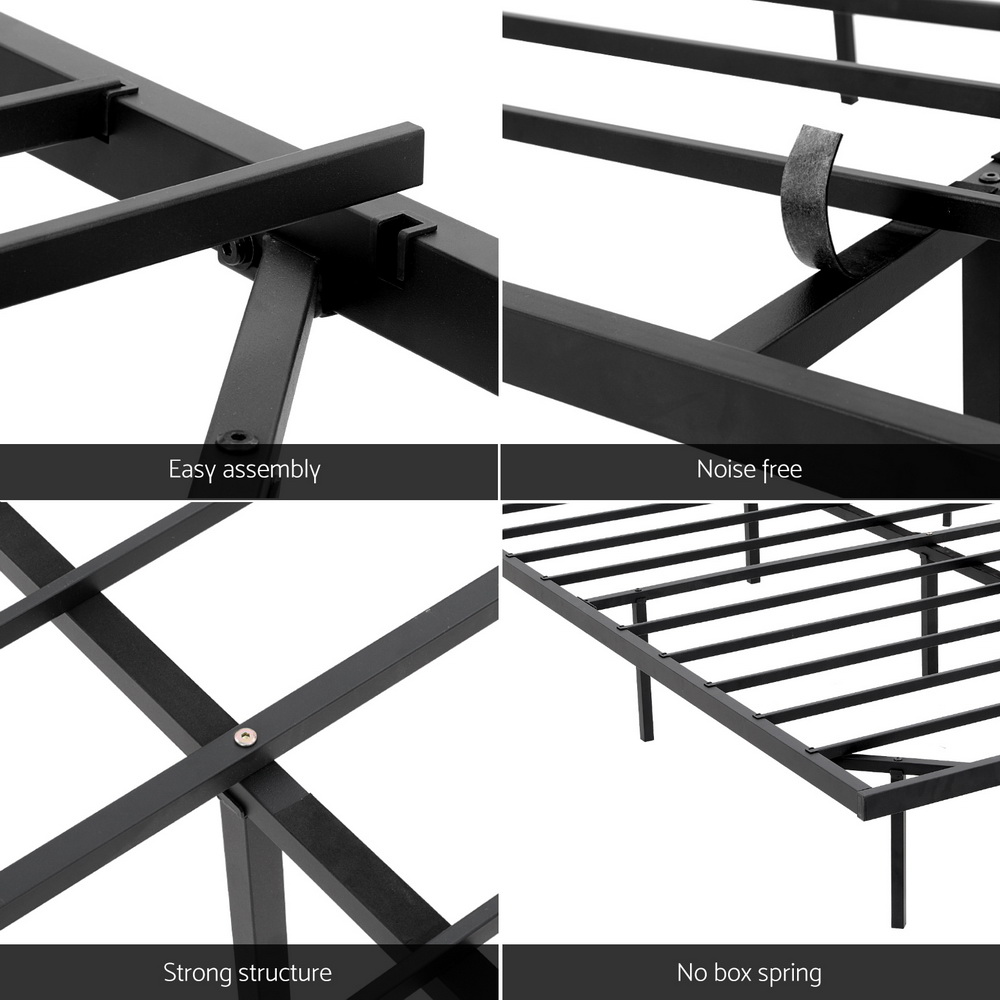 Artiss King Bed Frame,Floating Metal Bed Frame with Smart LED Lights - Sturdy Metal Platform Bed Base, Silent Design, Tool-Free Assembly, 300KG Capacity for Home/Hotel/Master Bedroom - Image 6