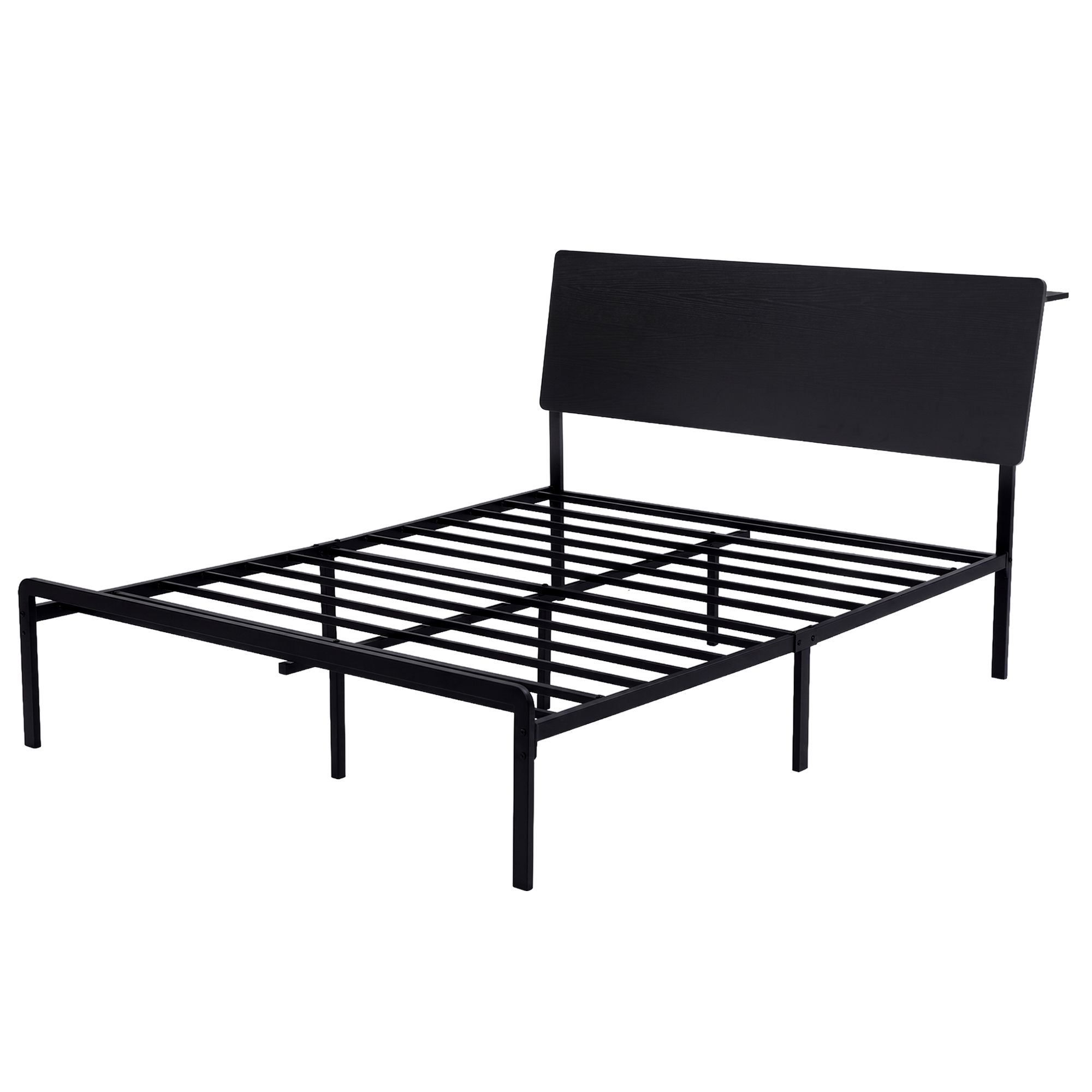 Artiss Bed Frame Queen Size LED Metal Bed Base with Charging Station LAN - Image 2