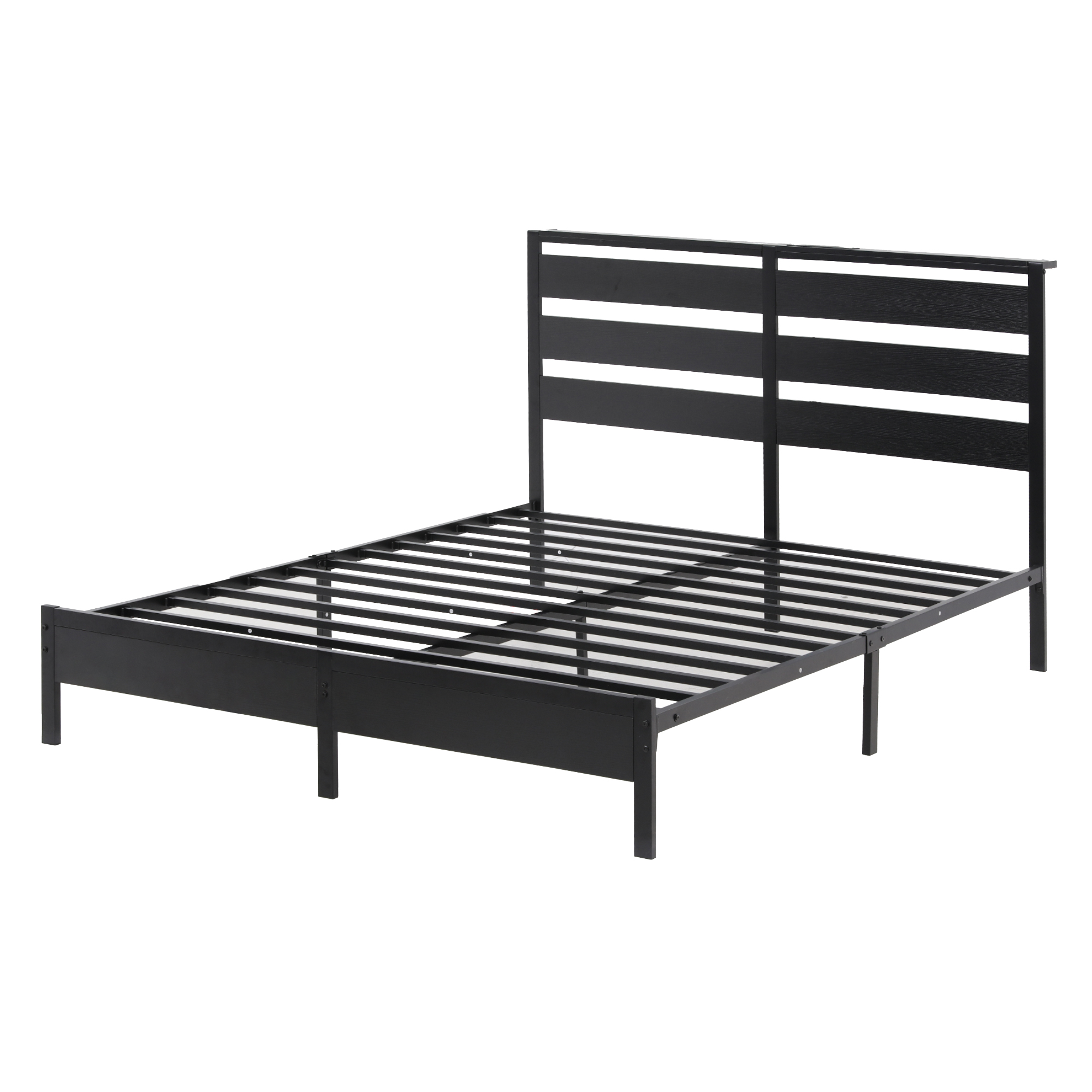 Artiss Bed Frame Double Size LED Metal Bed Base with Charging Station - Image 2