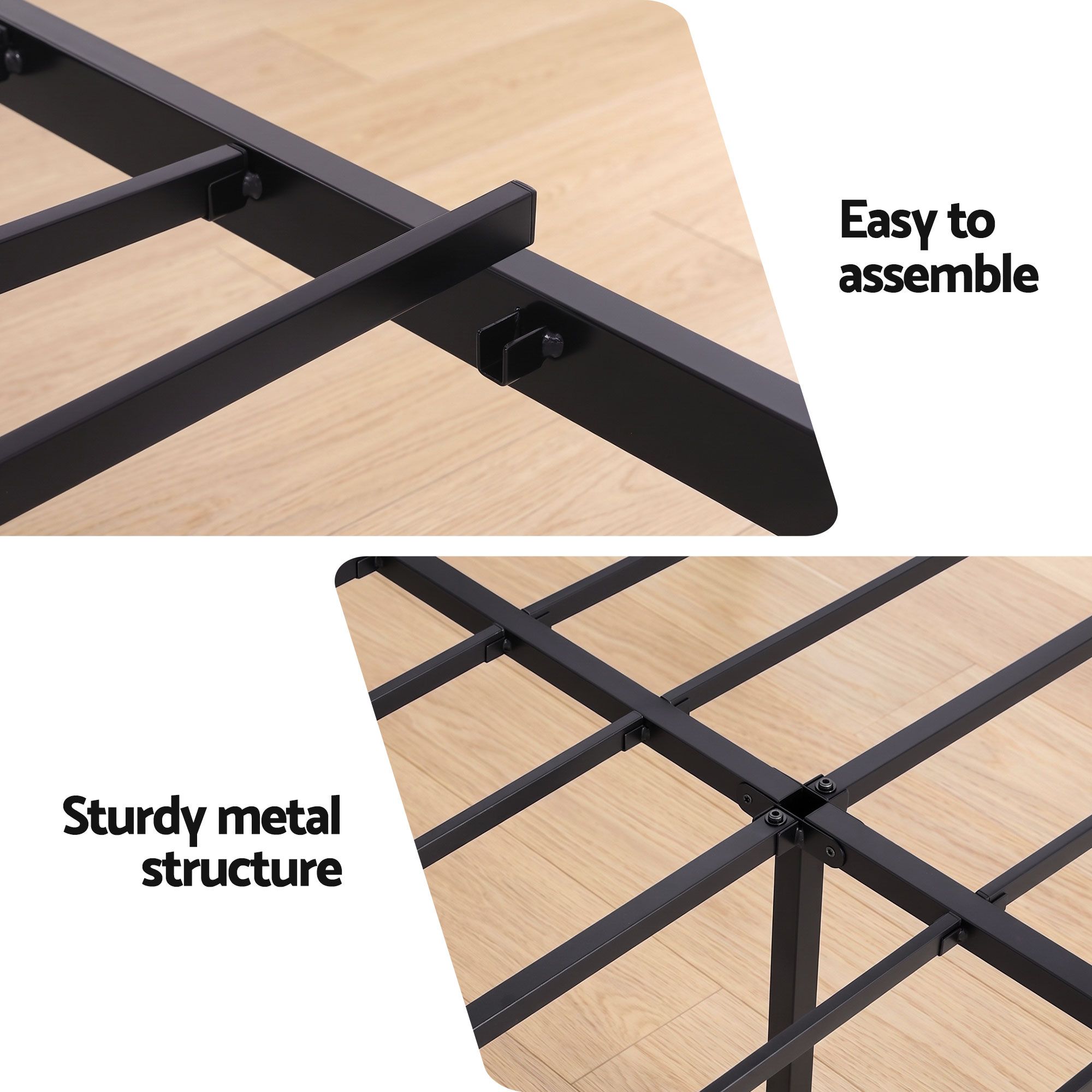 Artiss Bed Frame Queen Size with Charging Station WAVE - Image 6