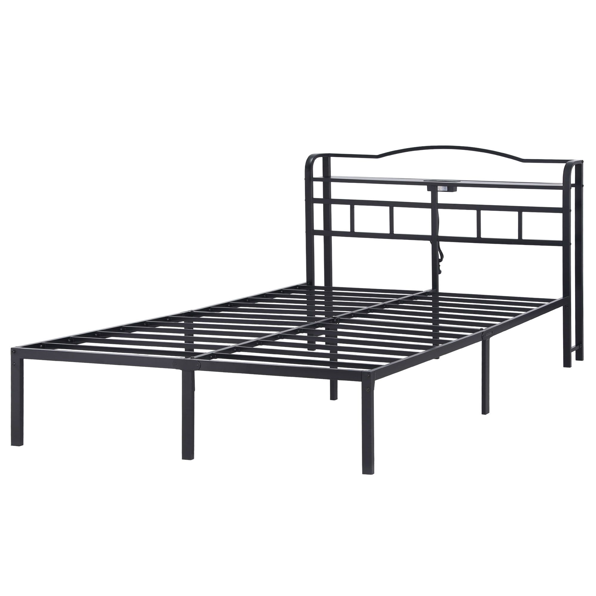 Artiss Bed Frame Queen Size with Charging Station WAVE - Image 7