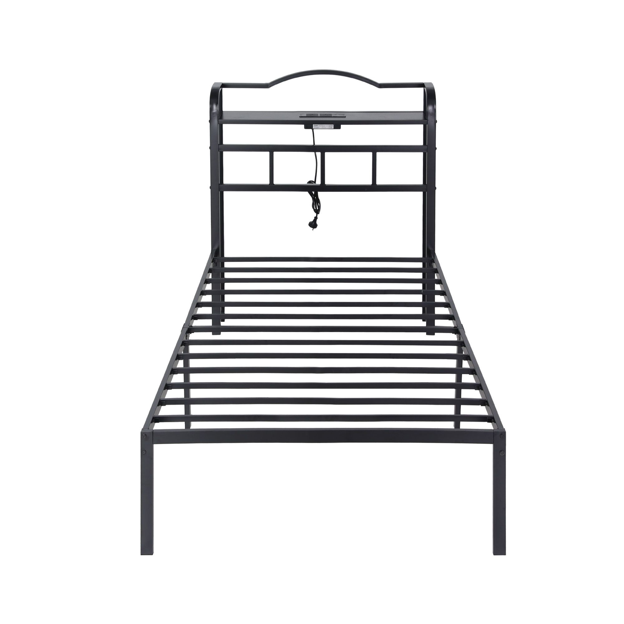 Artiss Bed Frame Single Size with Charging Station WAVE - Image 3