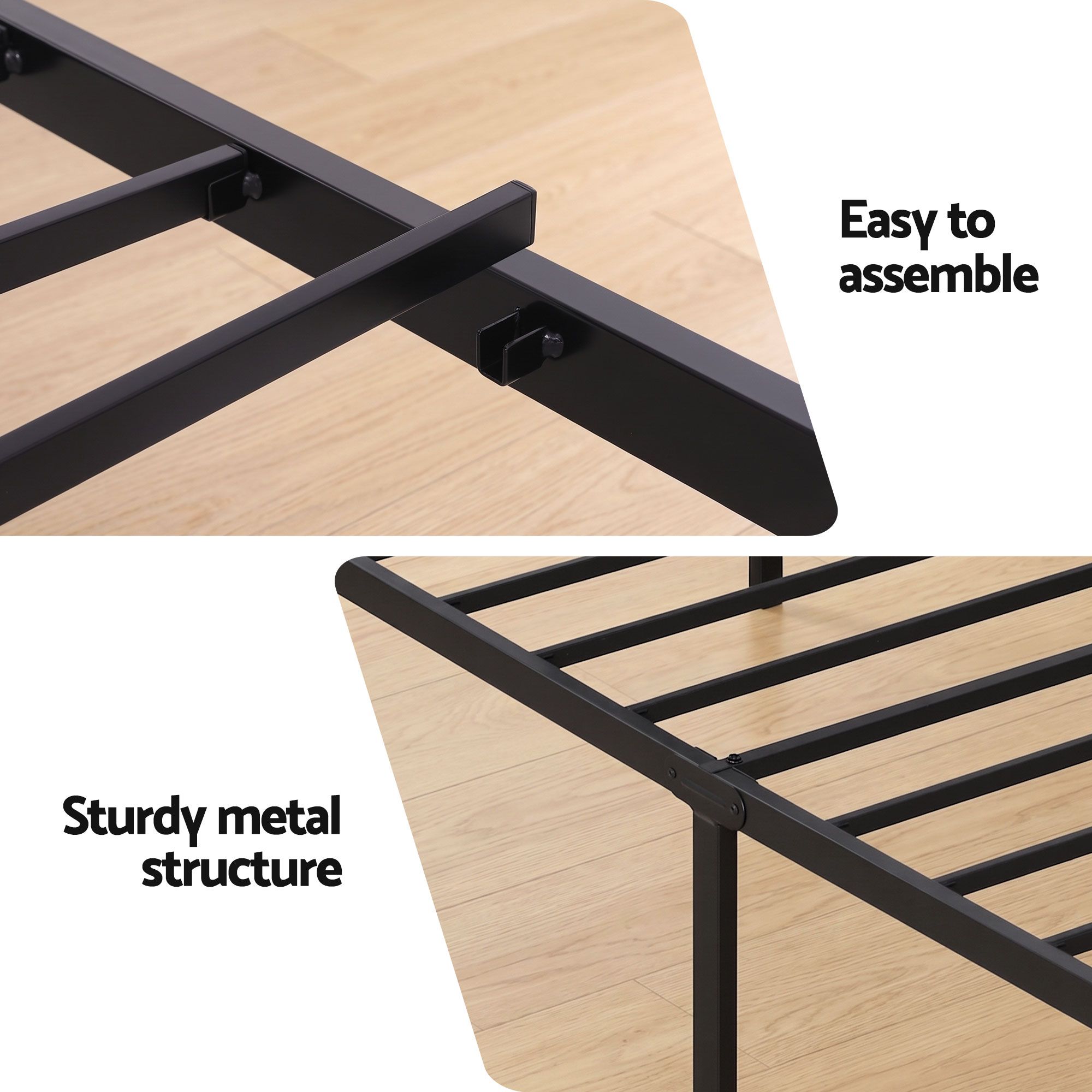 Artiss Bed Frame Single Size with Charging Station WAVE - Image 6