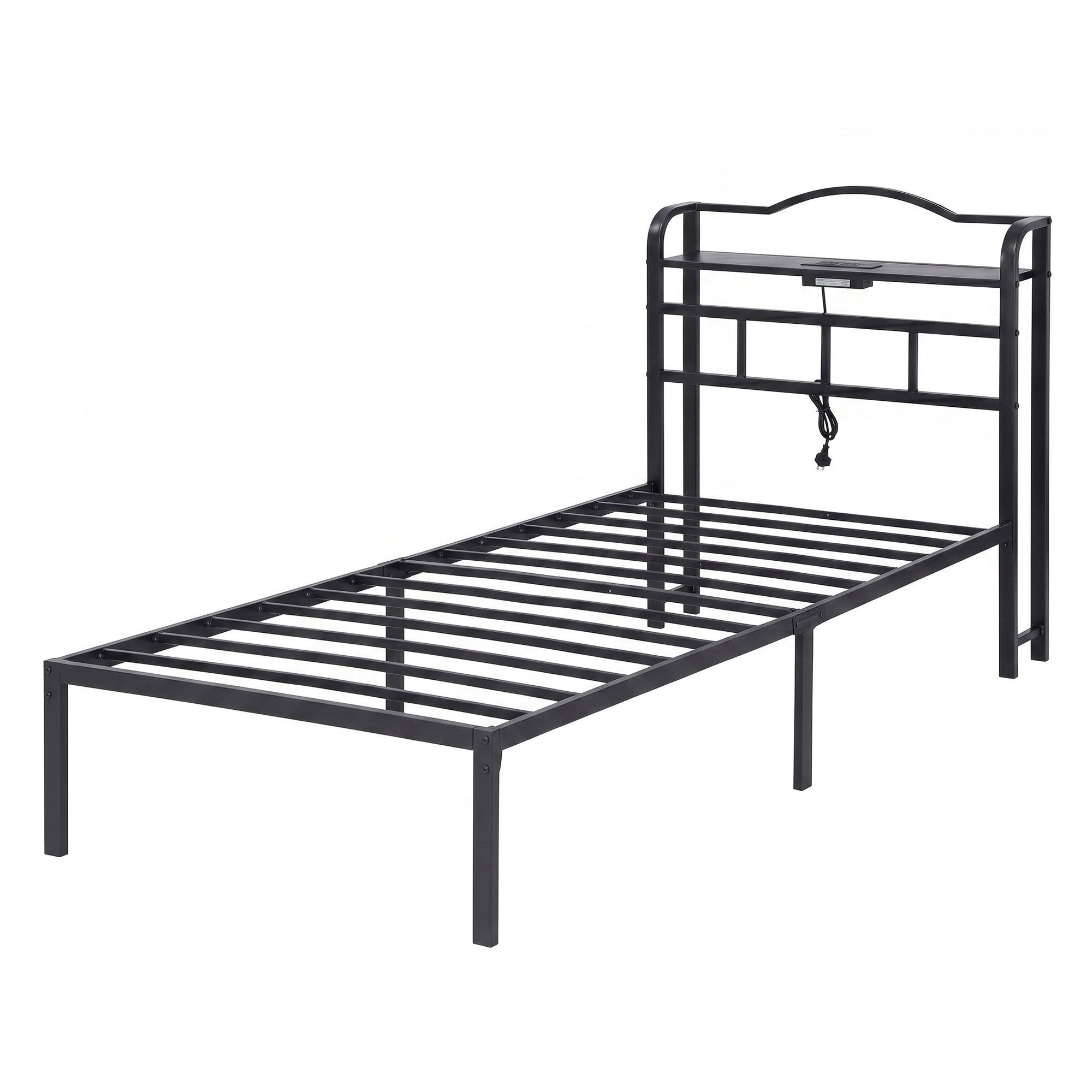 Artiss Bed Frame Single Size with Charging Station WAVE - Image 7