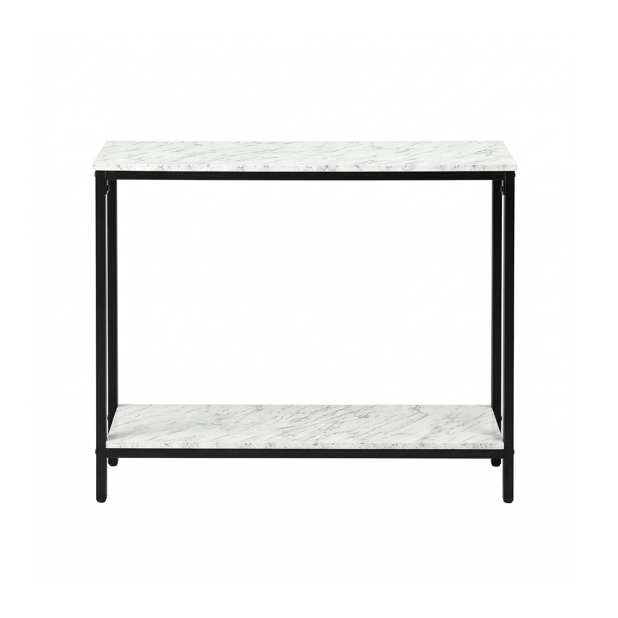 Artiss Console Table Entryway Hallway Display Desk Marble Effect White - Image 2